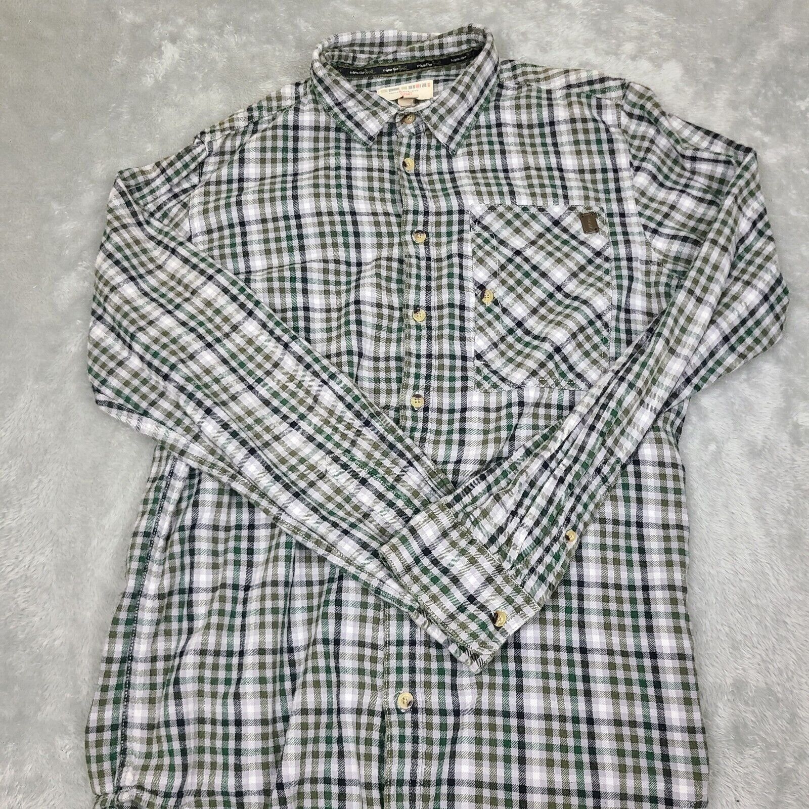 Vintage Triple Five Soul Plaid Long Sleeve Button Up Size Medium Size US M / EU 48-50 / 2 - 1 Thumbnail