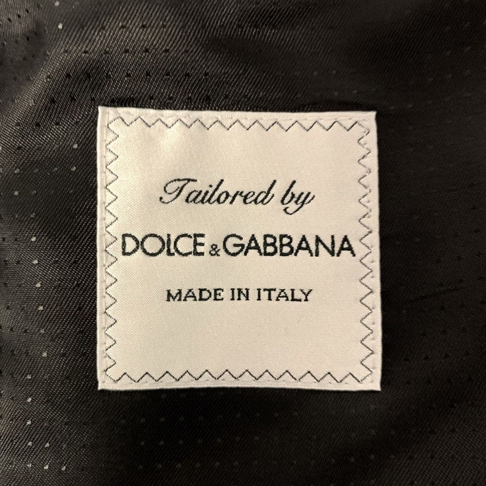 Dolce & Gabbana DOLCE & GABBANA Size 40 Black White Dot Cotton Blend Tuxedo Sport Coat Dressy Blazer Men XS-40) Size 40R - 6 Thumbnail