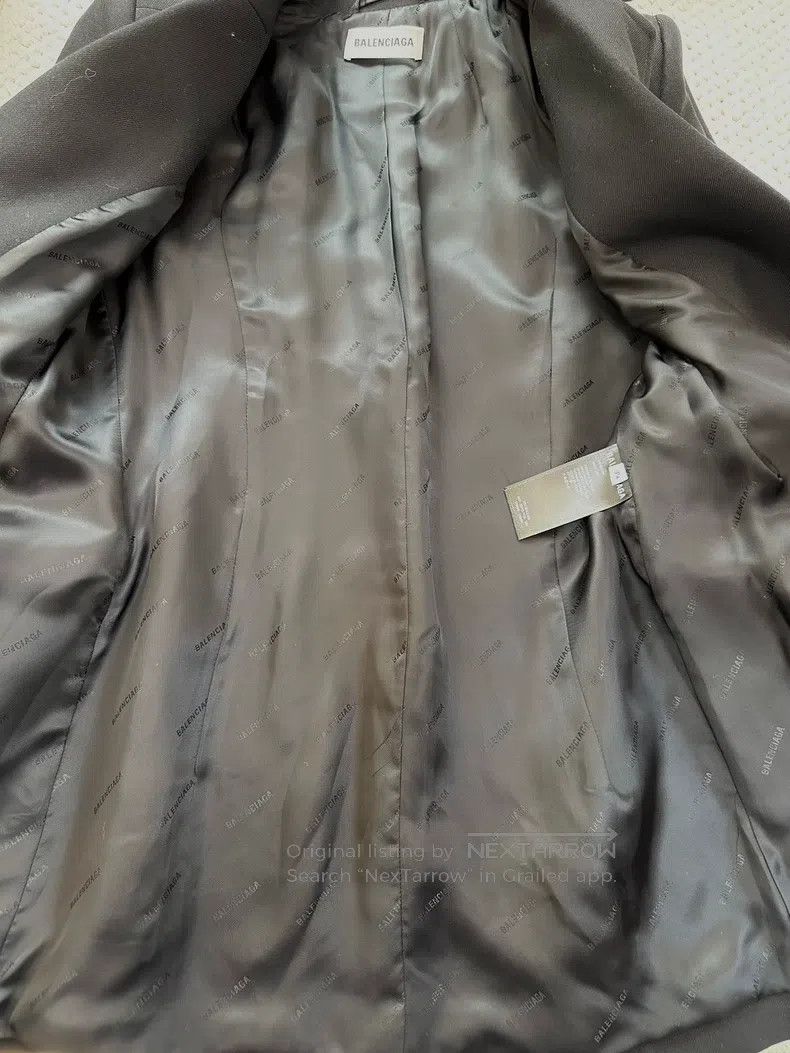 Balenciaga Balenciaga Solid black single-breasted long sleeve suit ja Size XXS / US 00 / IT 34 - 4 Thumbnail