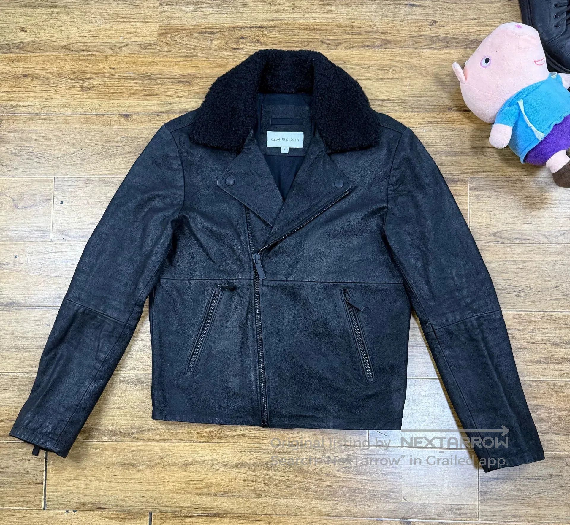 Calvin Klein Calvin Klein Men's Leather Biker Jacket. Size US M / EU 48-50 / 2 - 1 Thumbnail
