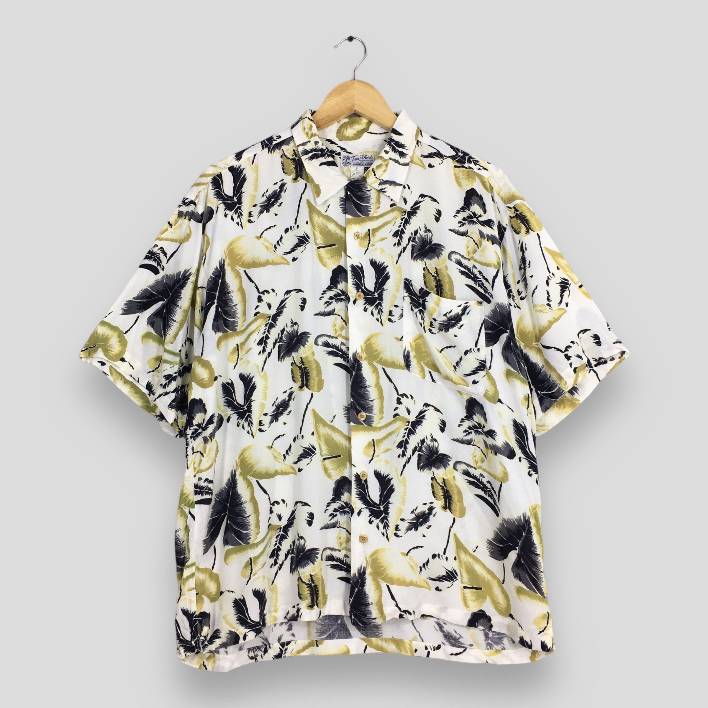 Vintage Vintage Tom Short Leaves Hawaii Aloha Rayon Shirts Medium Size US M / EU 48-50 / 2 - 1 Thumbnail