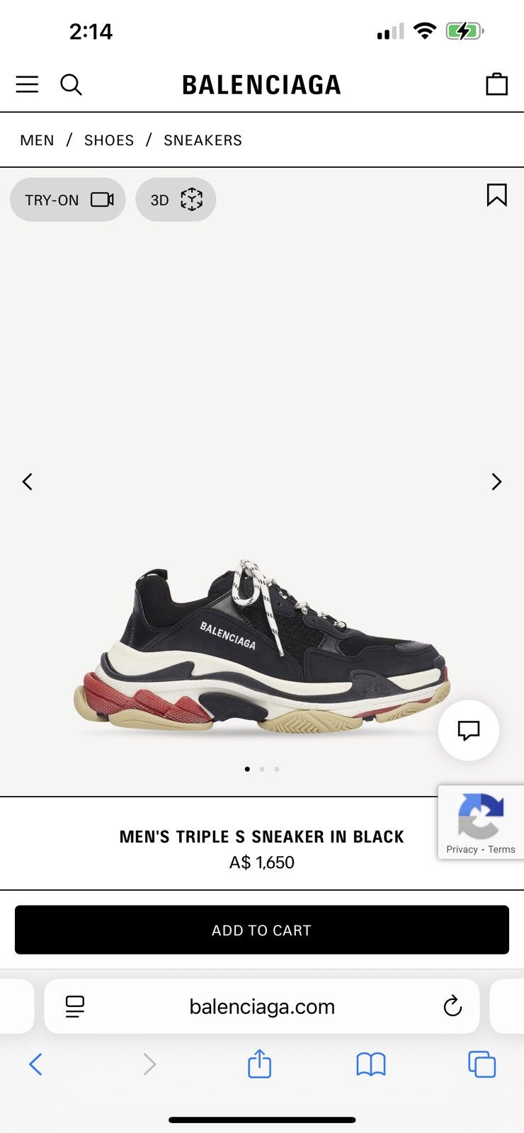 Balenciaga Balenciaga Triple S Black White Red – 2018 Reissue (EU 42) Size US 10 / EU 43 - 8 Thumbnail