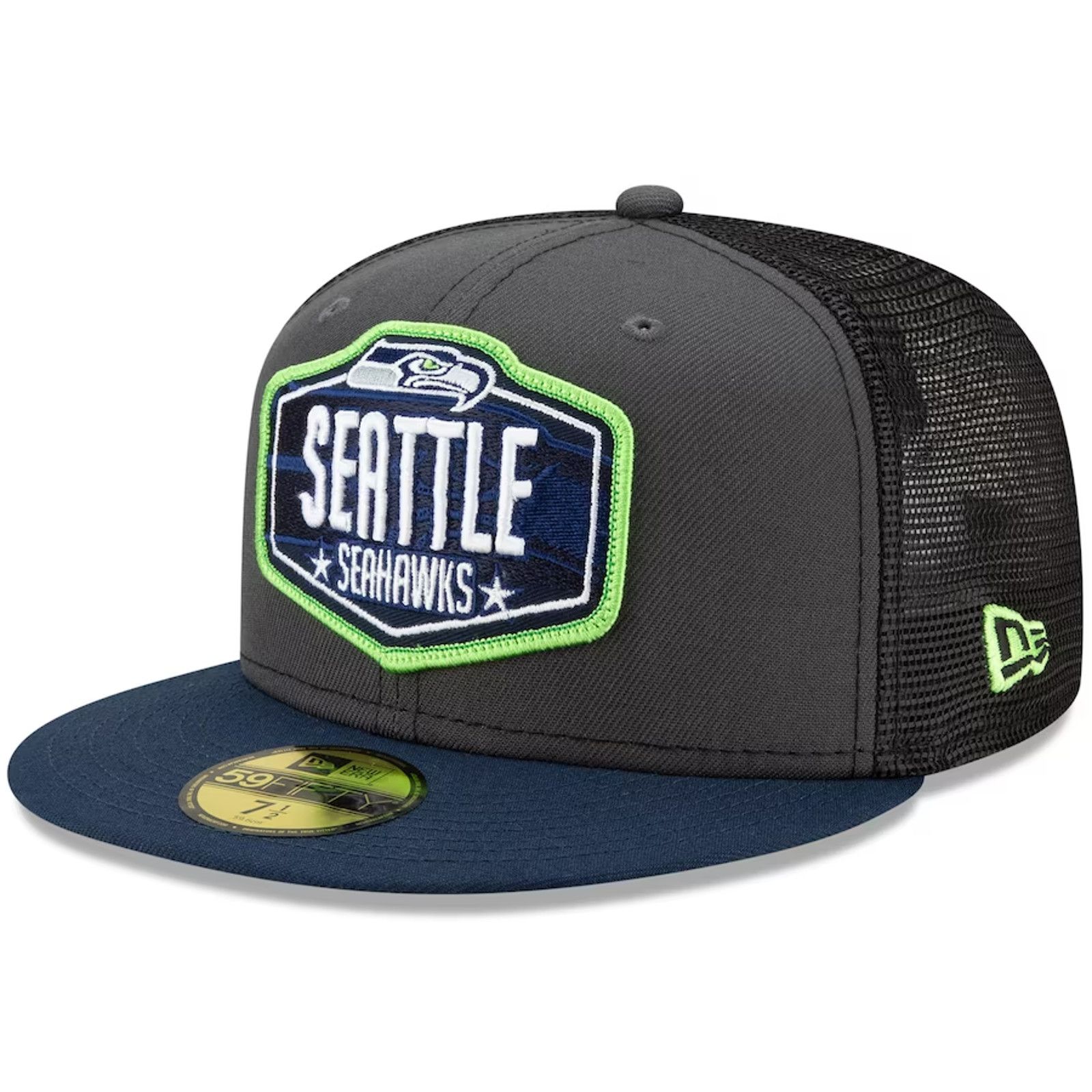 New Era Seattle Seahawks Hat Cap 2021 NFL Draft 7 1/4 5950 New Era Size ONE SIZE - 4 Thumbnail