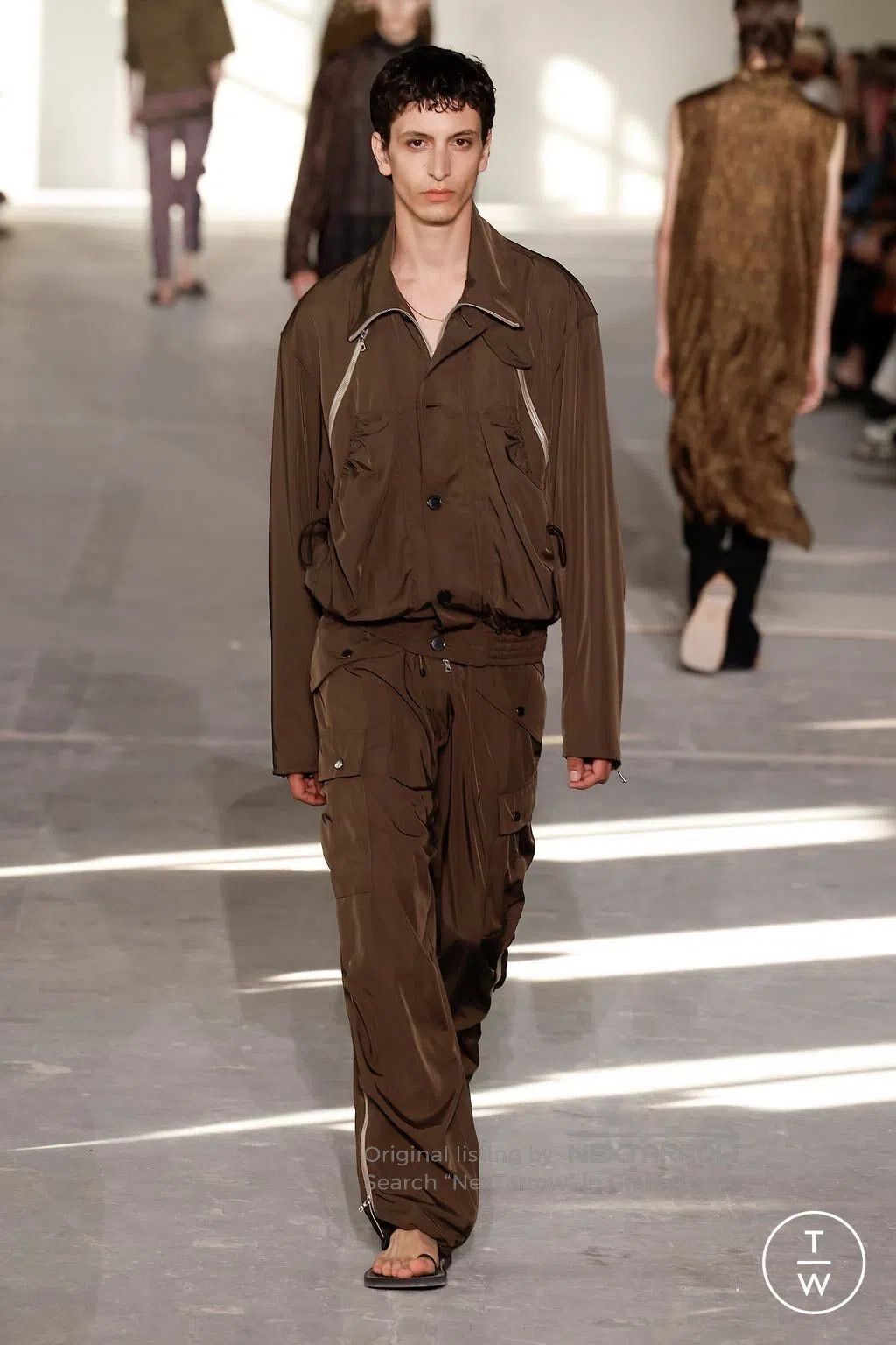 Dries Van Noten DRIES VAN NOTEN size M Drawstring Ankle Zip Wide Leg Pants Size US 27 - 7 Thumbnail
