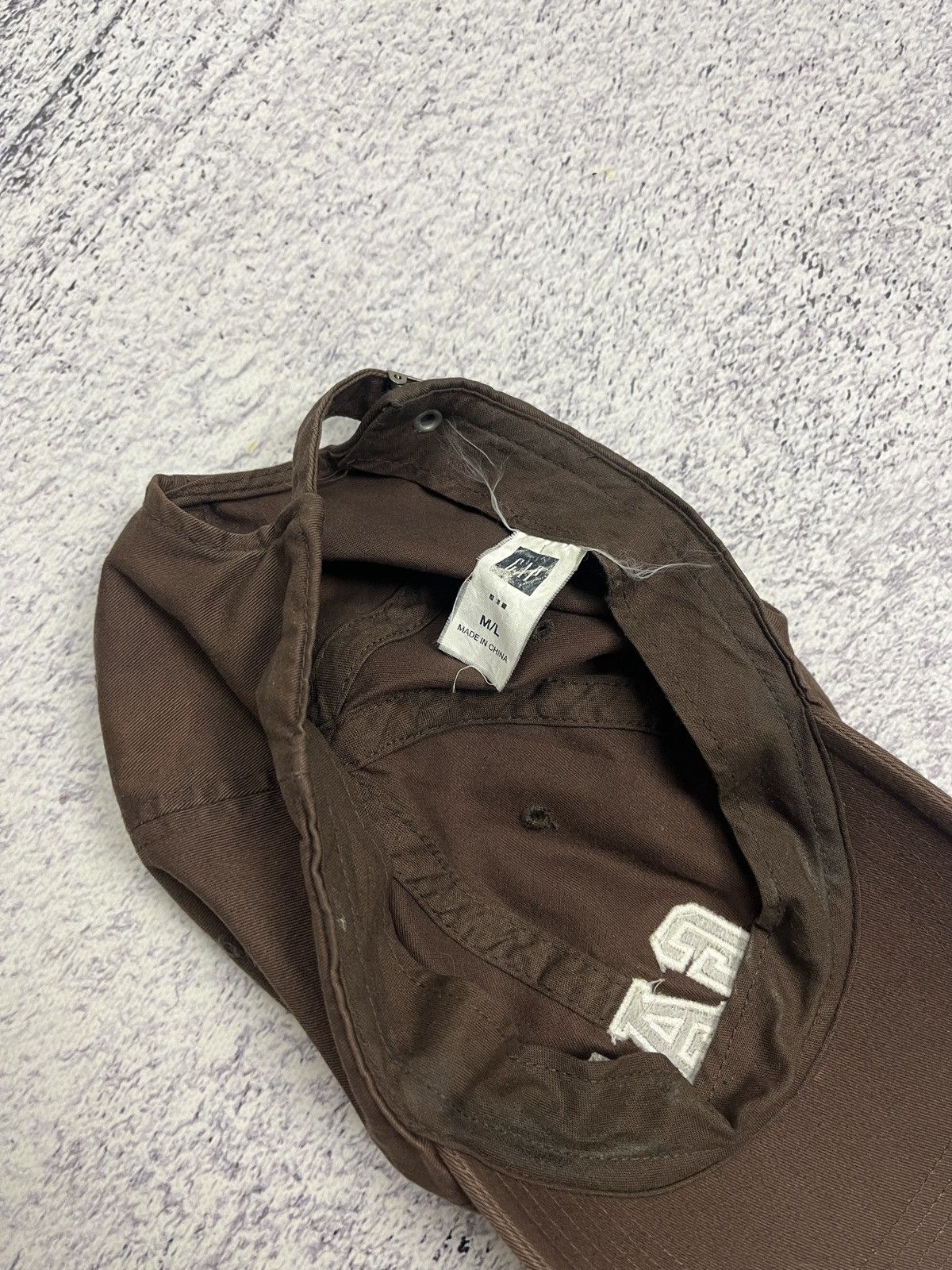 Gap Gap Faded Cotton Brown Cap Hat Hype Streetwear Y2k Rare Size ONE SIZE - 6 Thumbnail