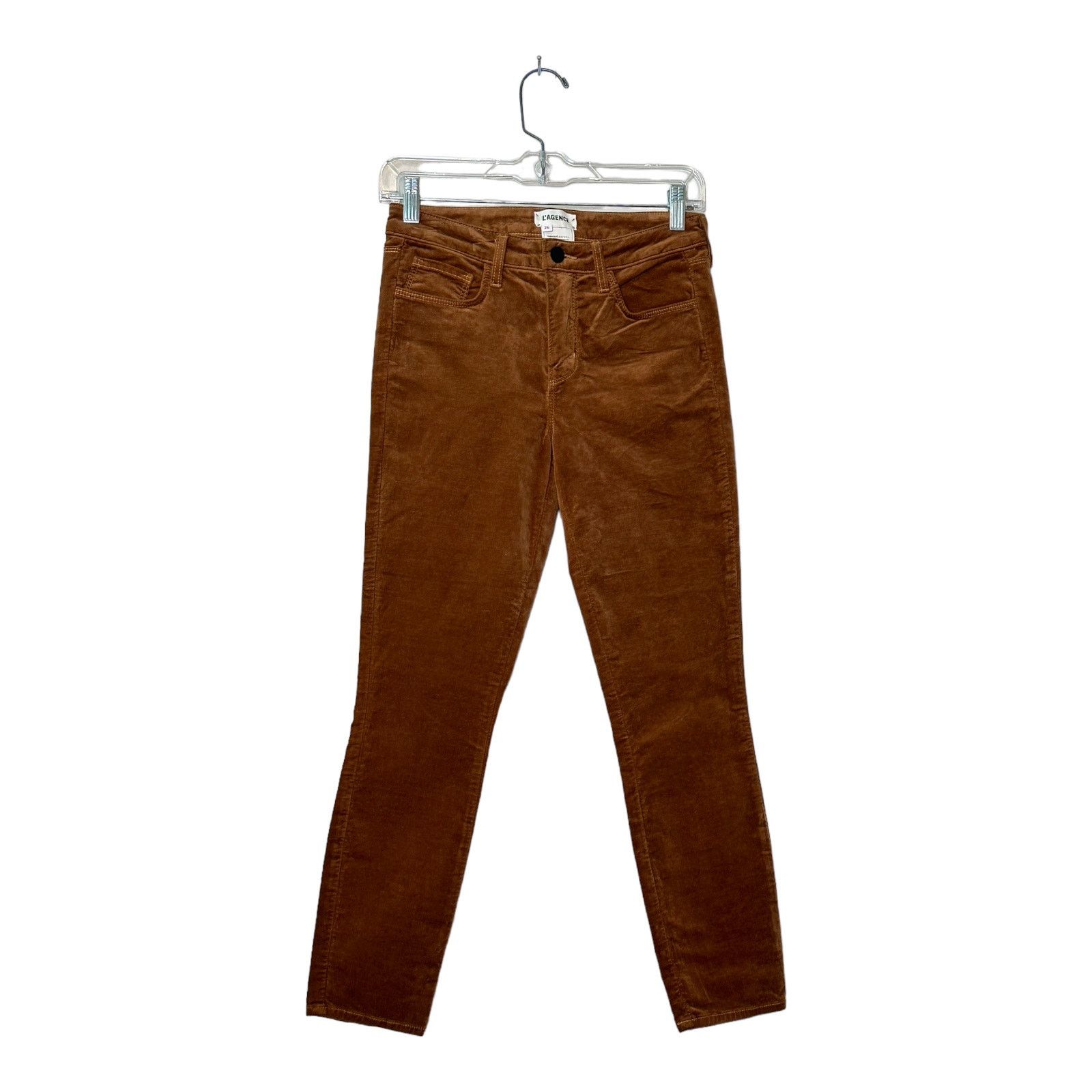 L'AGENCE L'Agence brown velvet skinny cropped jeans size 26-2 Size 26" / US 2 / IT 38 - 9 Thumbnail