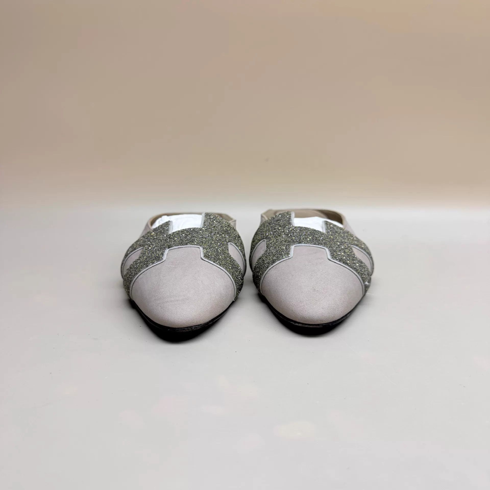 Hermes Hermes Women's Silver Pink H Mule 38 99 New Size US 7.5 / IT 37.5 - 2 Thumbnail