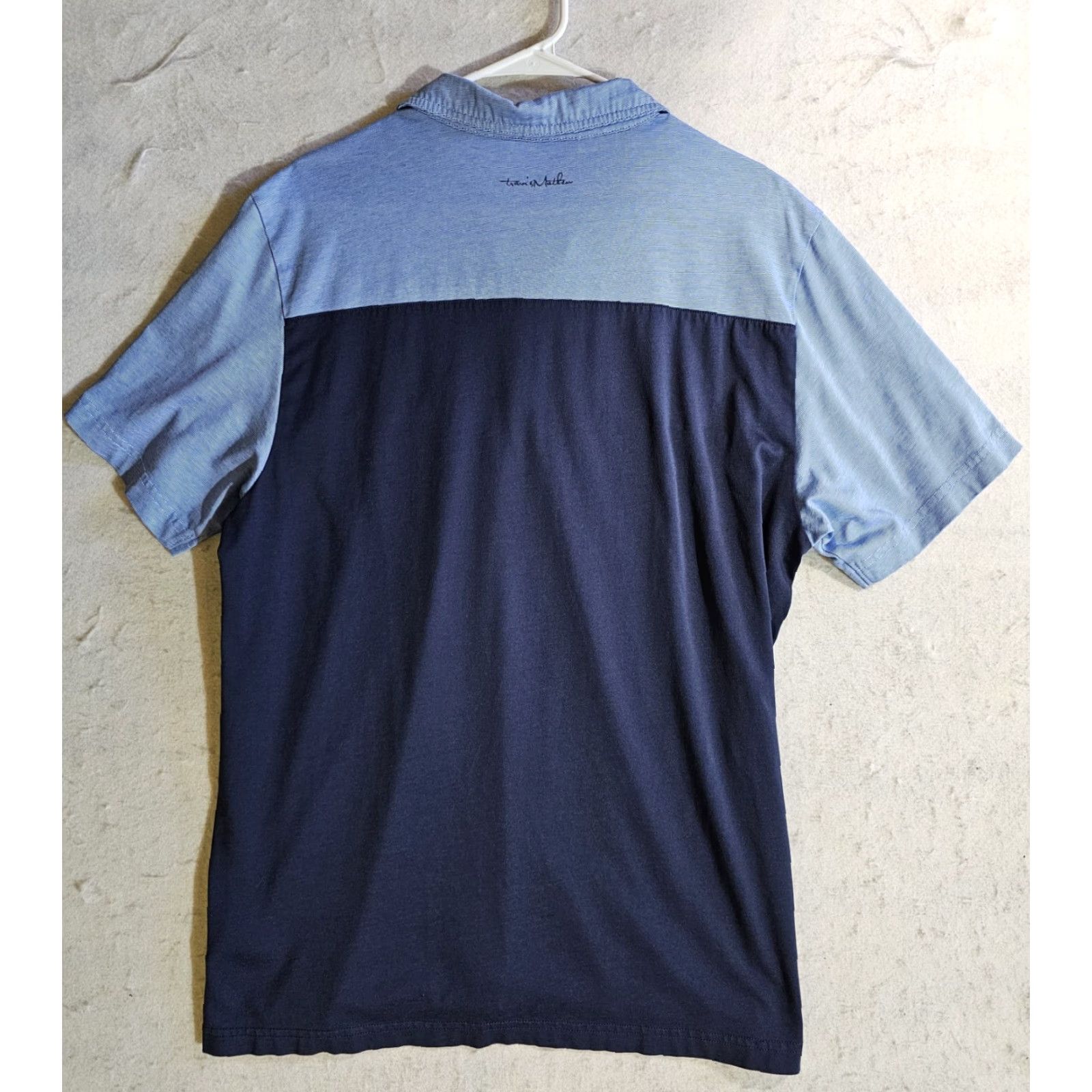 TravisMathew Travis Mathew Signature Golf Performance Polo Mens XL Blue & Black Size US XL / EU 56 / 4 - 7 Thumbnail
