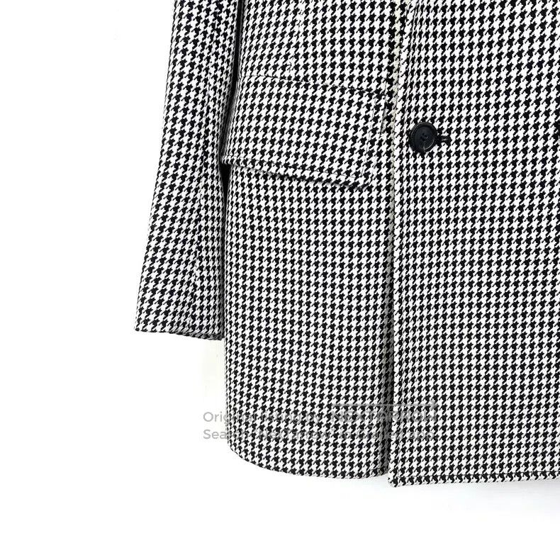 Balenciaga Balenciaga Black and White Checkered Hourglass Wool Blend Size XS / US 0-2 / IT 36-38 - 8 Thumbnail