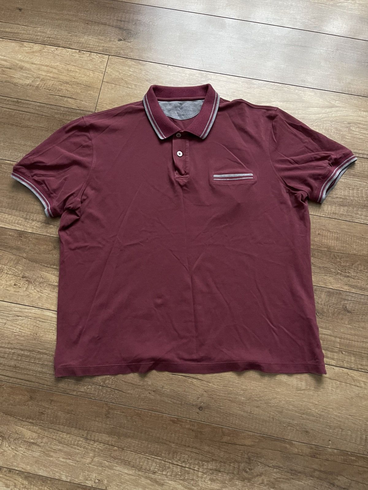 Brunello Cucinelli Brunello Cucinelli Polo T-Shirt Tee Italy Size US XL / EU 56 / 4 - 2 Thumbnail