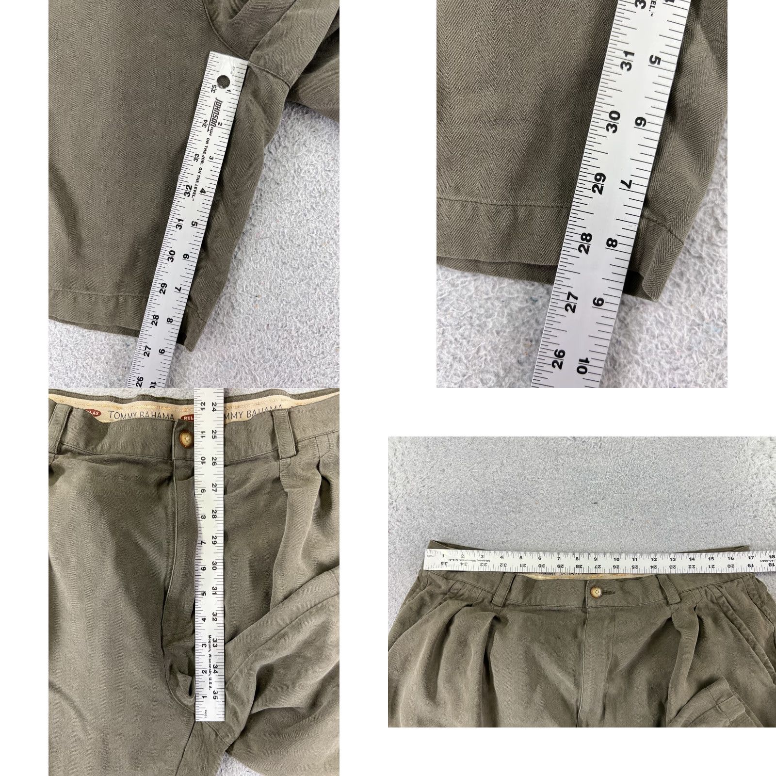 Tommy Bahama Tommy Bahama Shorts Adult 36 Brown Cotton Tencel Blend Pleated Herringbone Size US 36 / EU 52 - 8 Thumbnail