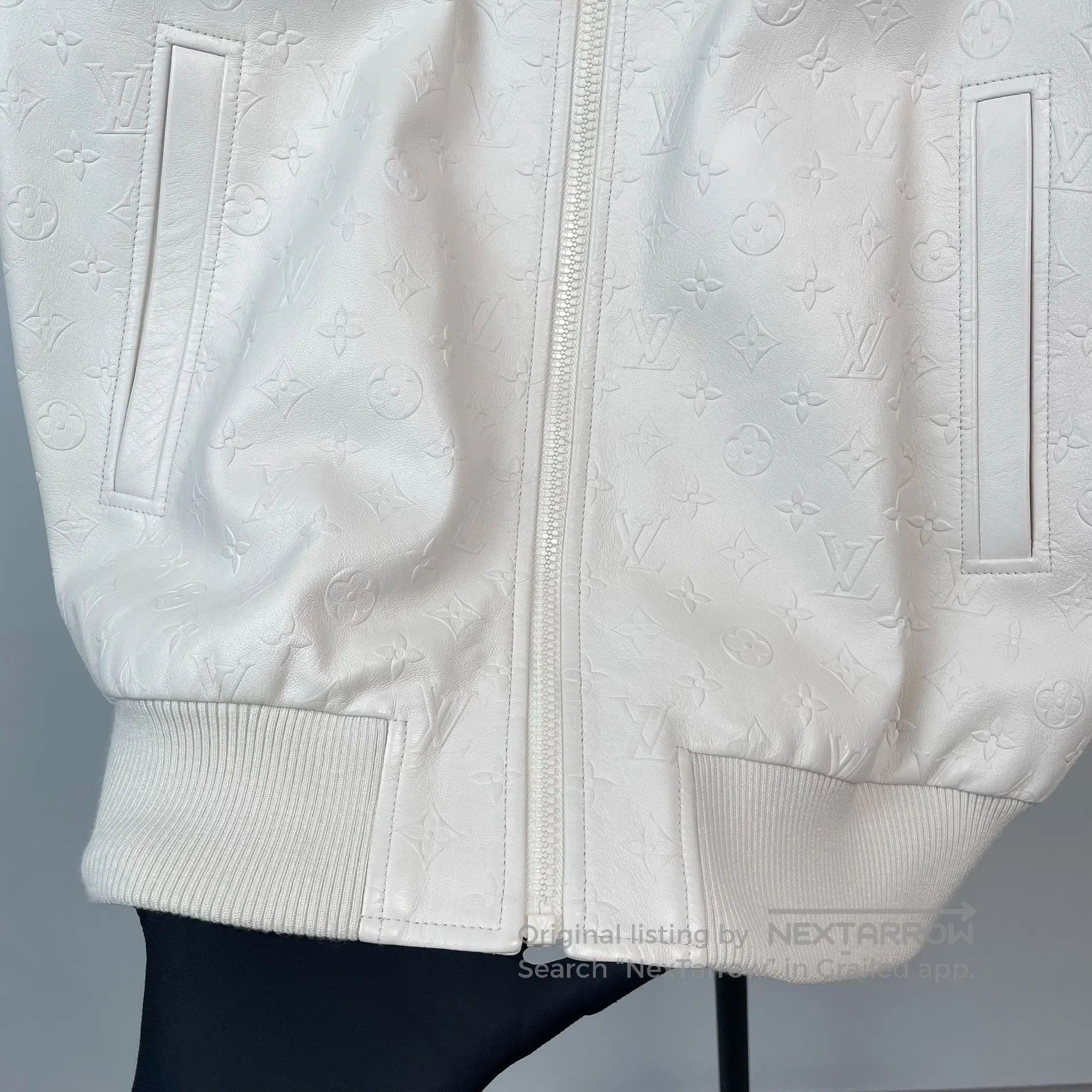 Louis Vuitton Louis Vuitton White print leather lapel long-sleeve jacket Size US L / EU 52-54 / 3 - 4 Thumbnail