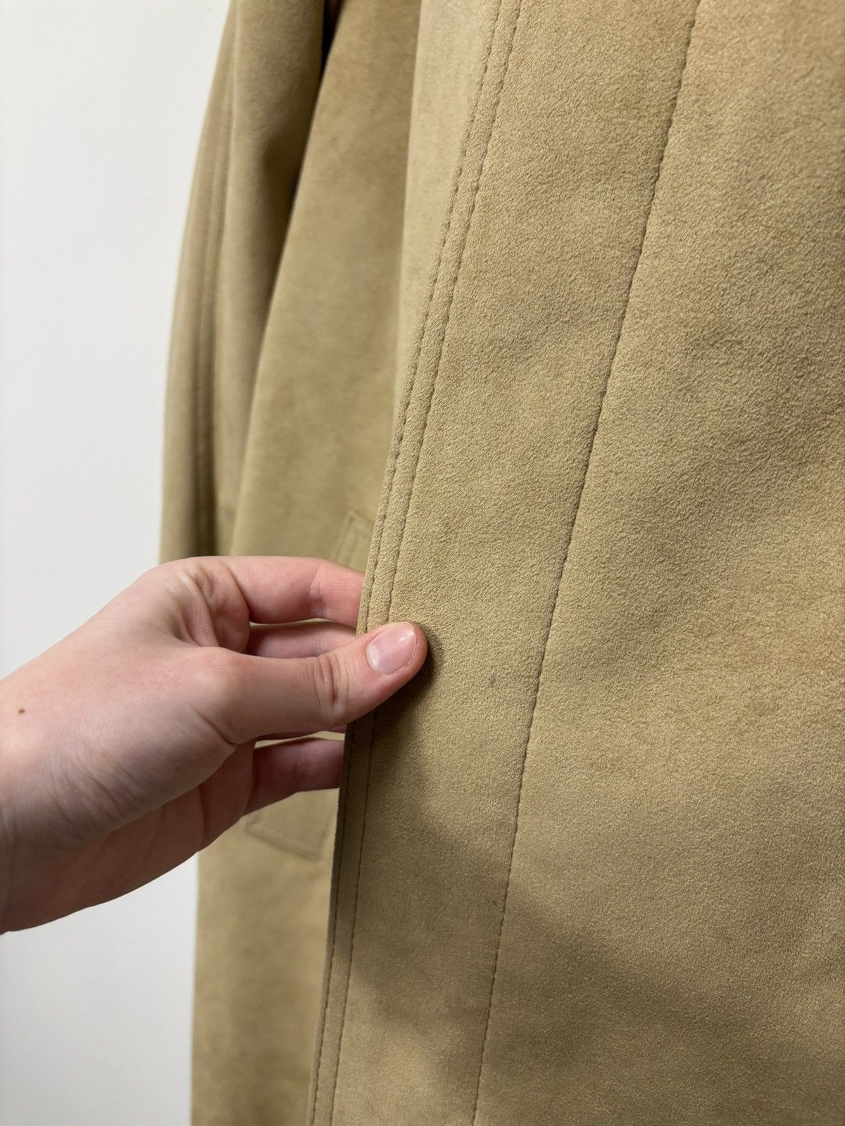 Schneiders Schneiders Salzburg Men’s Camel Alcantara Belted Long Coat Size US L / EU 52-54 / 3 - 10 Thumbnail