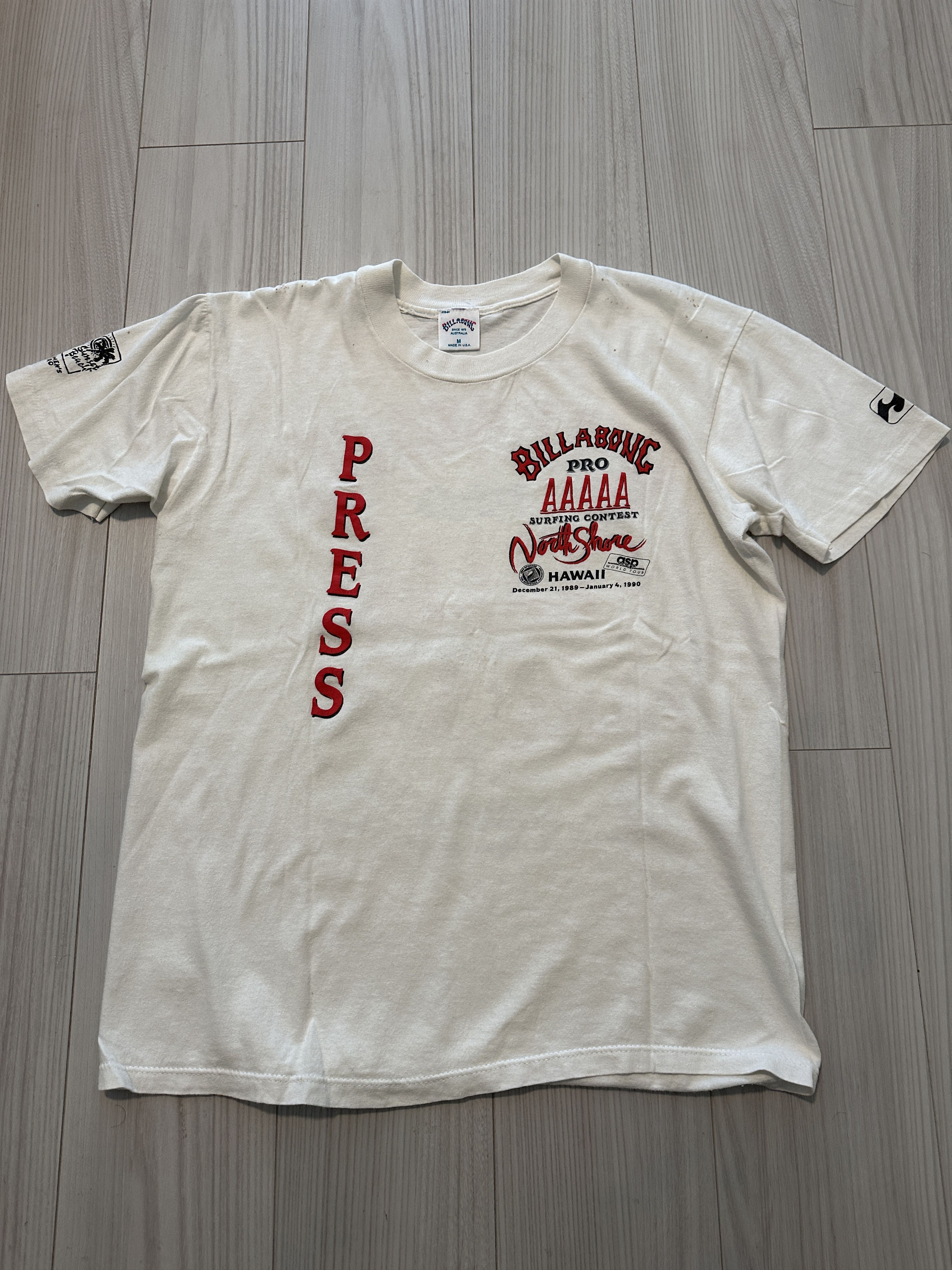 Billabong 80s Vintage Billabong - Northshore Pro Surfing Contest PRESS Size US M / EU 48-50 / 2 - 1 Thumbnail