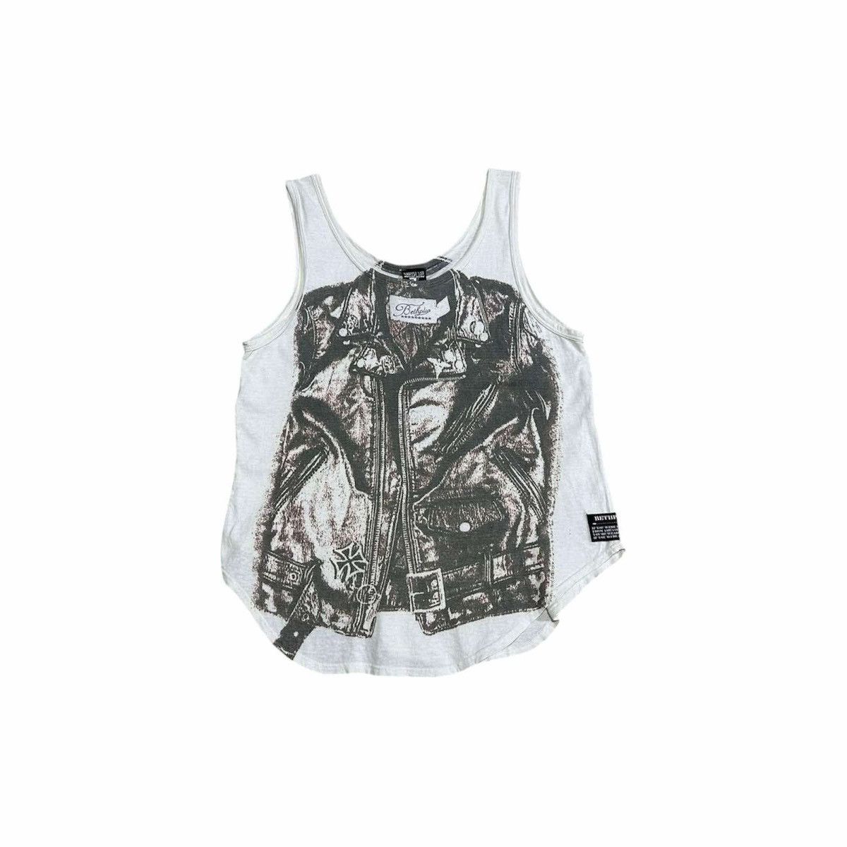 🔥Sick Y2K Bethplace Tank Top Punk Leather Jacket Goth