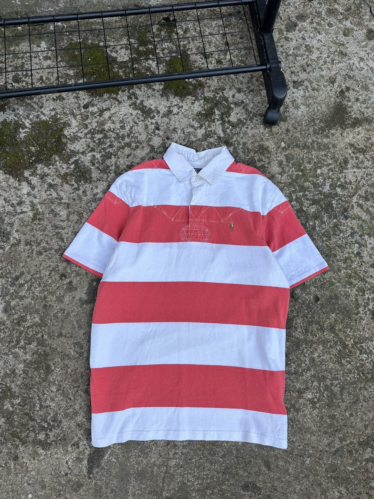 Polo Ralph Lauren × Vintage Vintage Y2K Polo Ralph Lauren Striped Tee Chief Keef Style Size US M / EU 48-50 / 2 - 1 Thumbnail