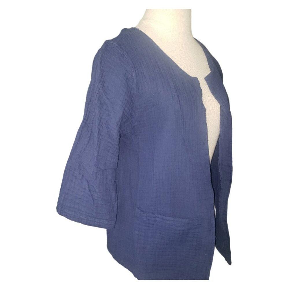 Designer CT1091 Navy Blue Open Bolero Ladies Jacket S/M Size S / US 4 / IT 40 - 3 Thumbnail