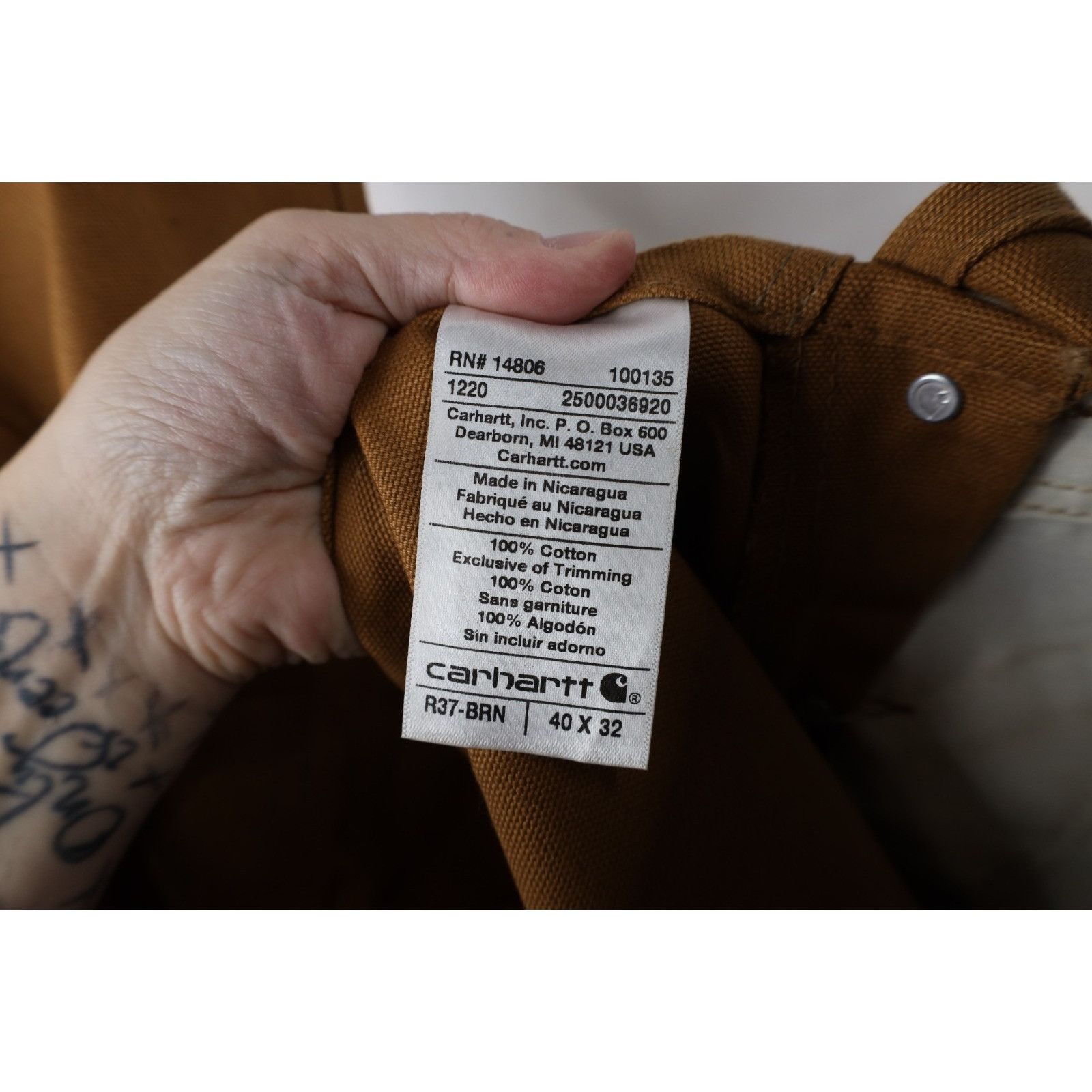 Carhartt Vintage Carhartt Distressed Canvas Double Knee Overalls Size US 40 / EU 56 - 11 Thumbnail