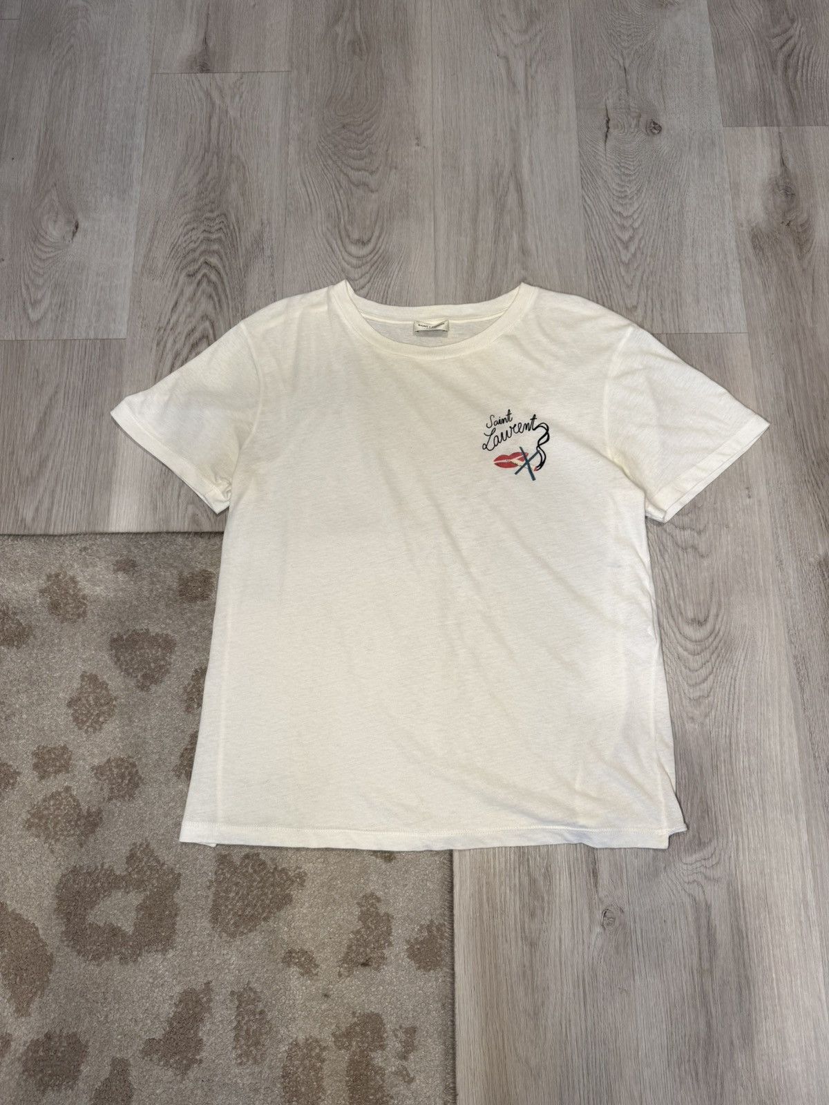 Saint Laurent Paris Saint Laurent SS18 Lip Smoking T-Shirt | Grailed
