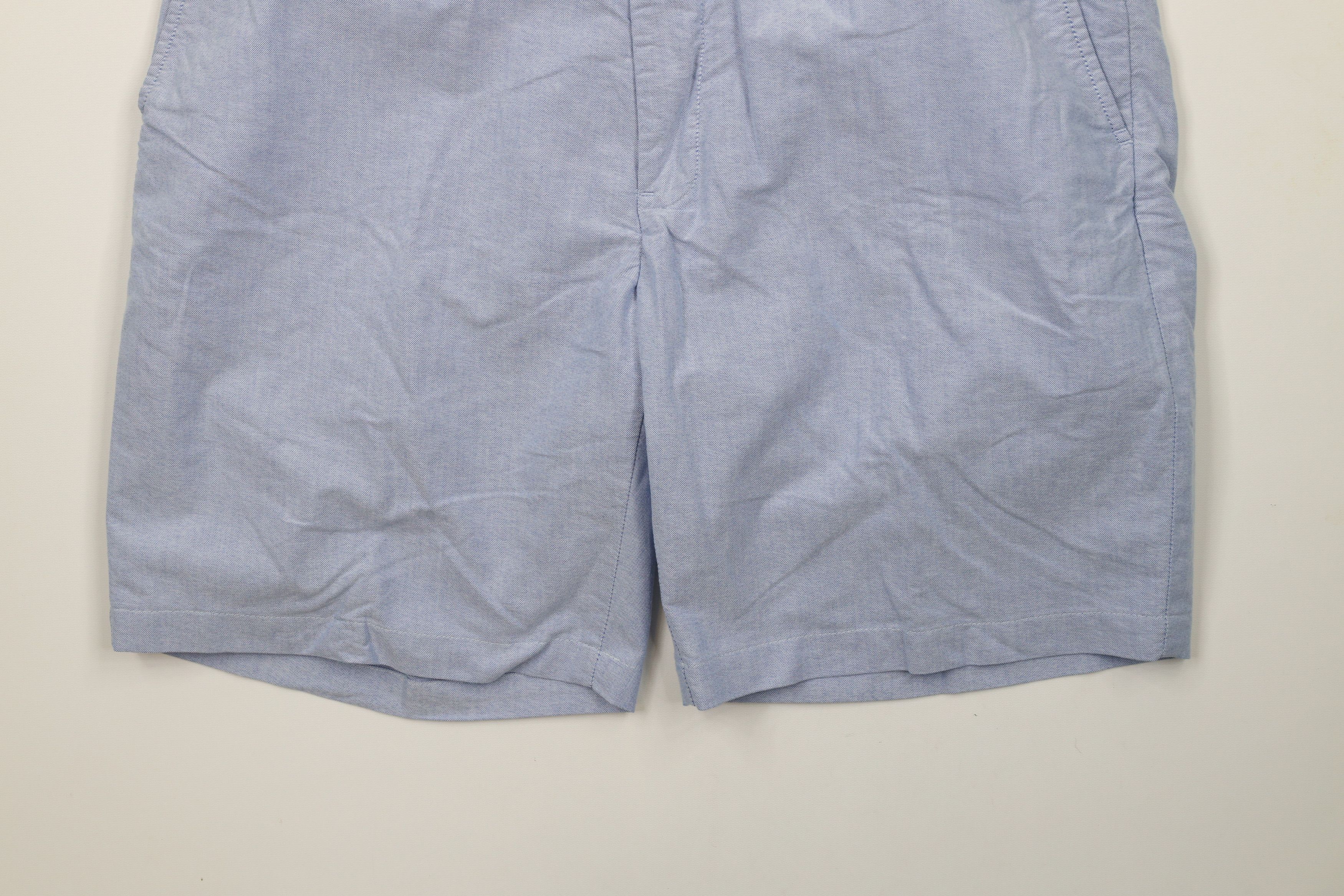 Ralph Lauren × Vintage Vintage 90s Ralph Lauren Front Above Knee Chino Shorts Blue Size US 36 / EU 52 - 4 Thumbnail