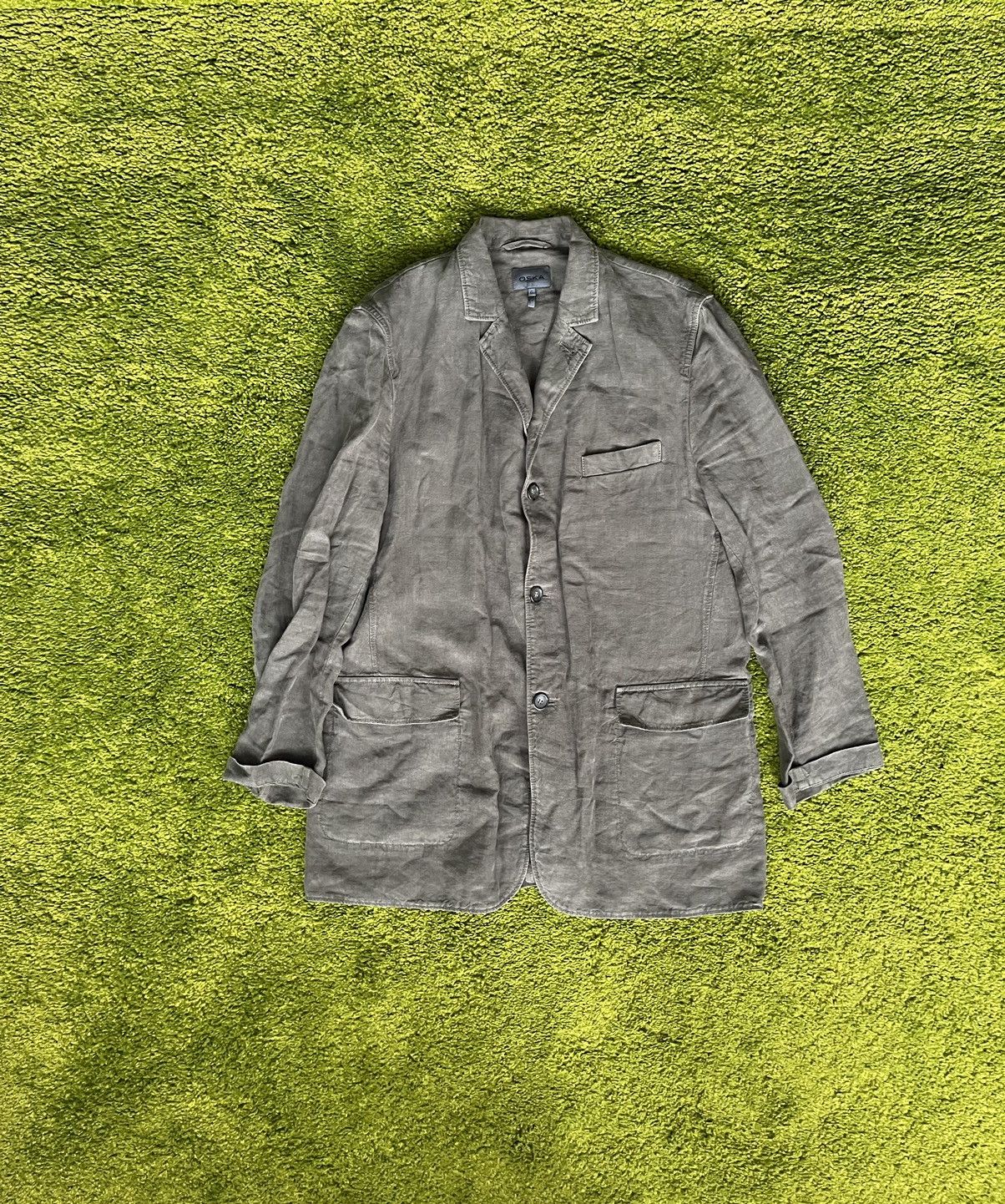 Designer Oska avant garde 100% linen blazer jacket Size 52L - 1 Thumbnail