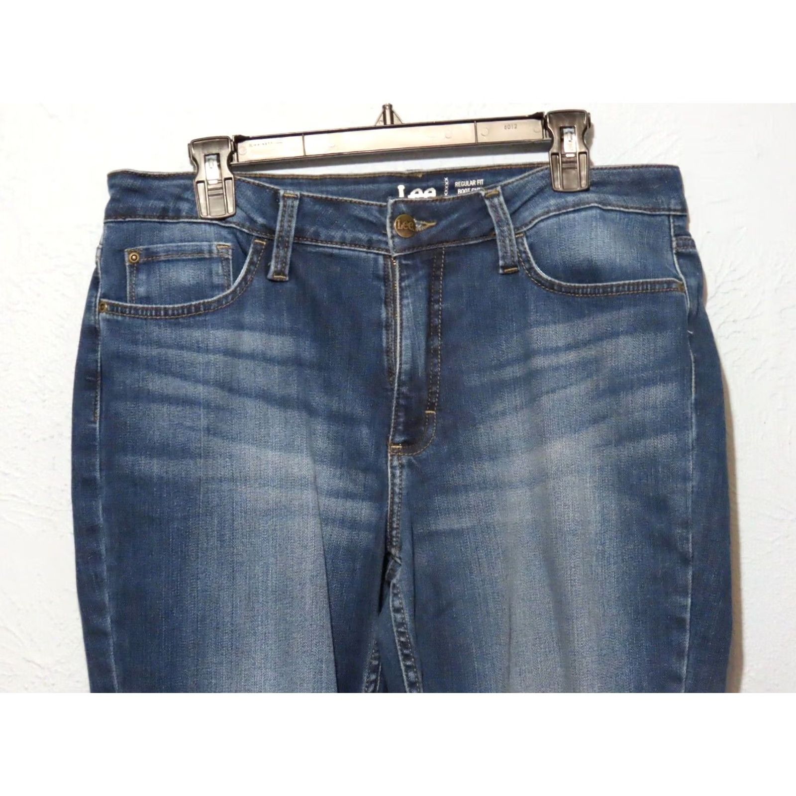 Lee Lee Womens 14 Long Mid Rise Regular Fit Bootcut Denim Blue Jean NWT 34x32" Size 36" / US 14 / IT 50 - 3 Thumbnail