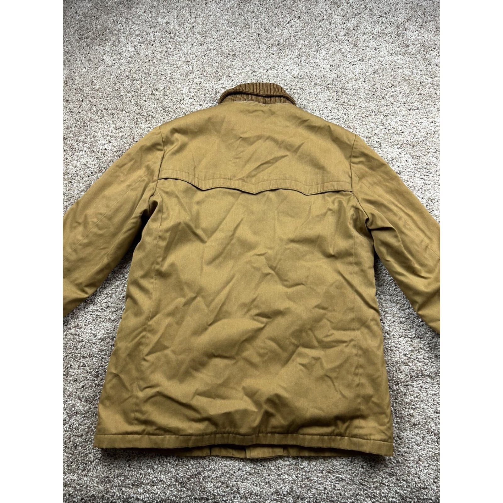 Sears VINTAGE Sears Jacket 40R Mens Brown Sherpa Lined Pockets Full Zip Front Snap 1970s Size US XXS / EU 40 - 7 Thumbnail