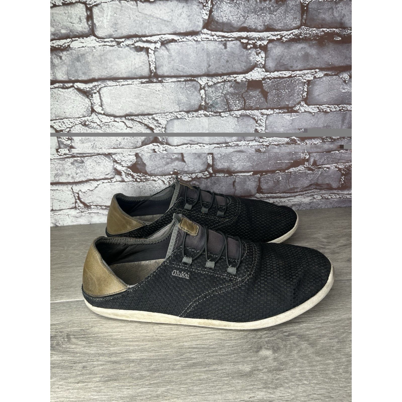 Olukai OLUKAI Alapa Li Black Textile Lace Up Athletic Sneakers Shoe Size US 12 / EU 45 - 11 Thumbnail