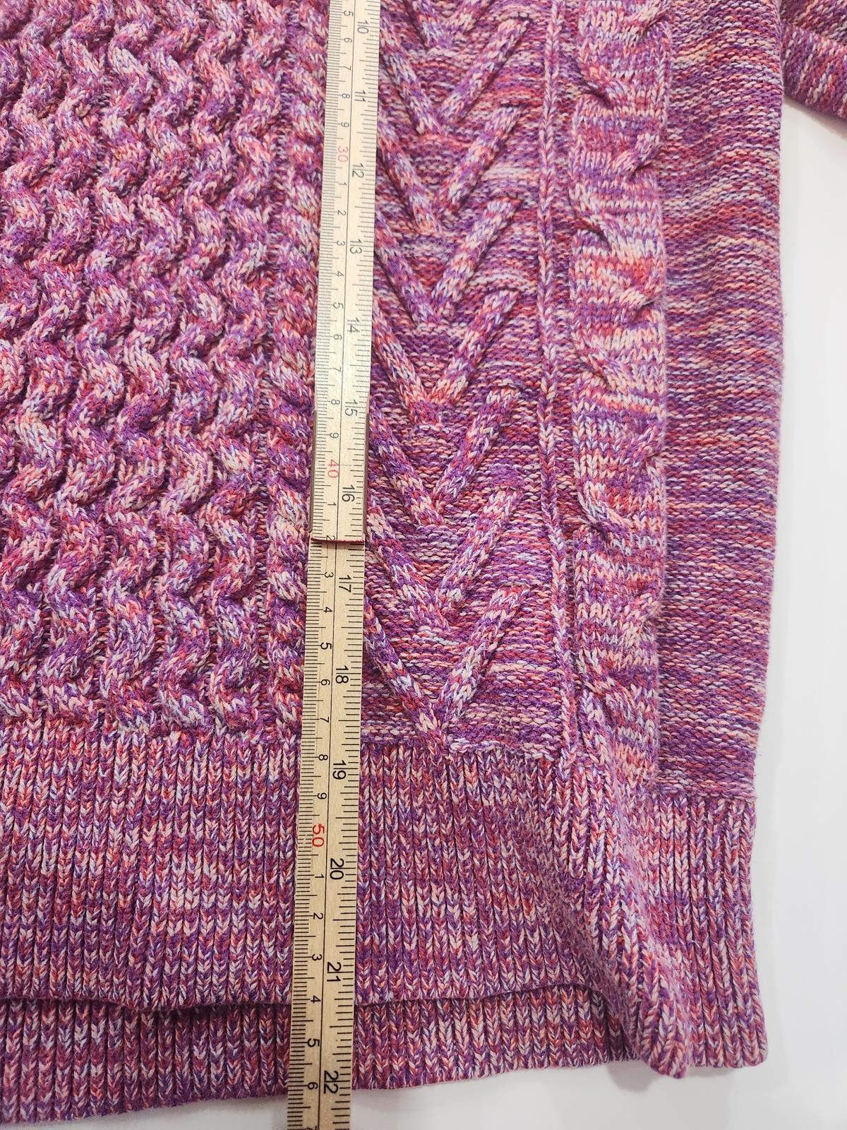 Gap Gap Women's Cable Knit sweater Pink Marbled cable crewneck Size M / US 6-8 / IT 42-44 - 6 Thumbnail