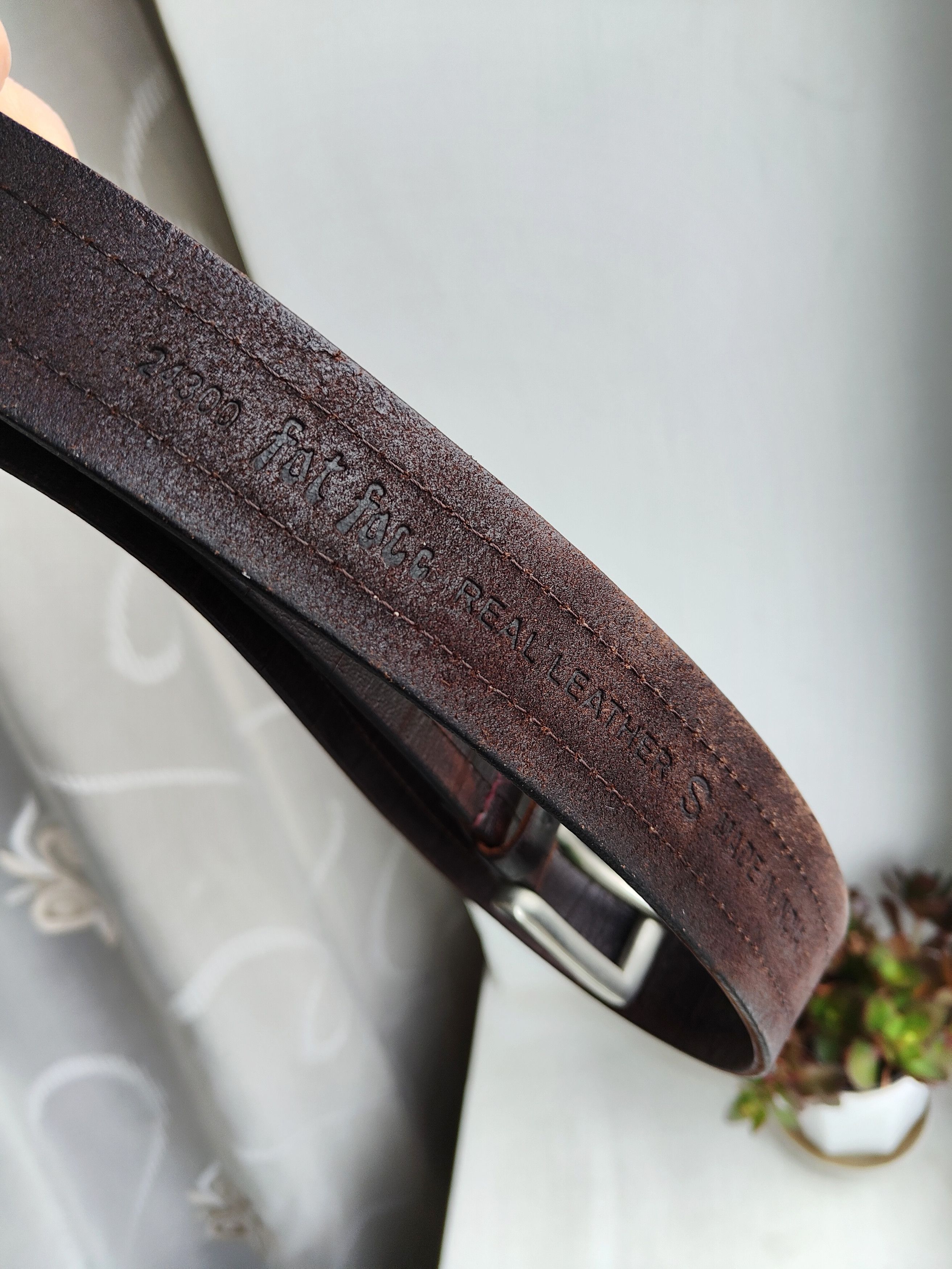 FatFace Vintage Leather Belt Fatface men's belt fat face ff Size ONE SIZE - 4 Thumbnail