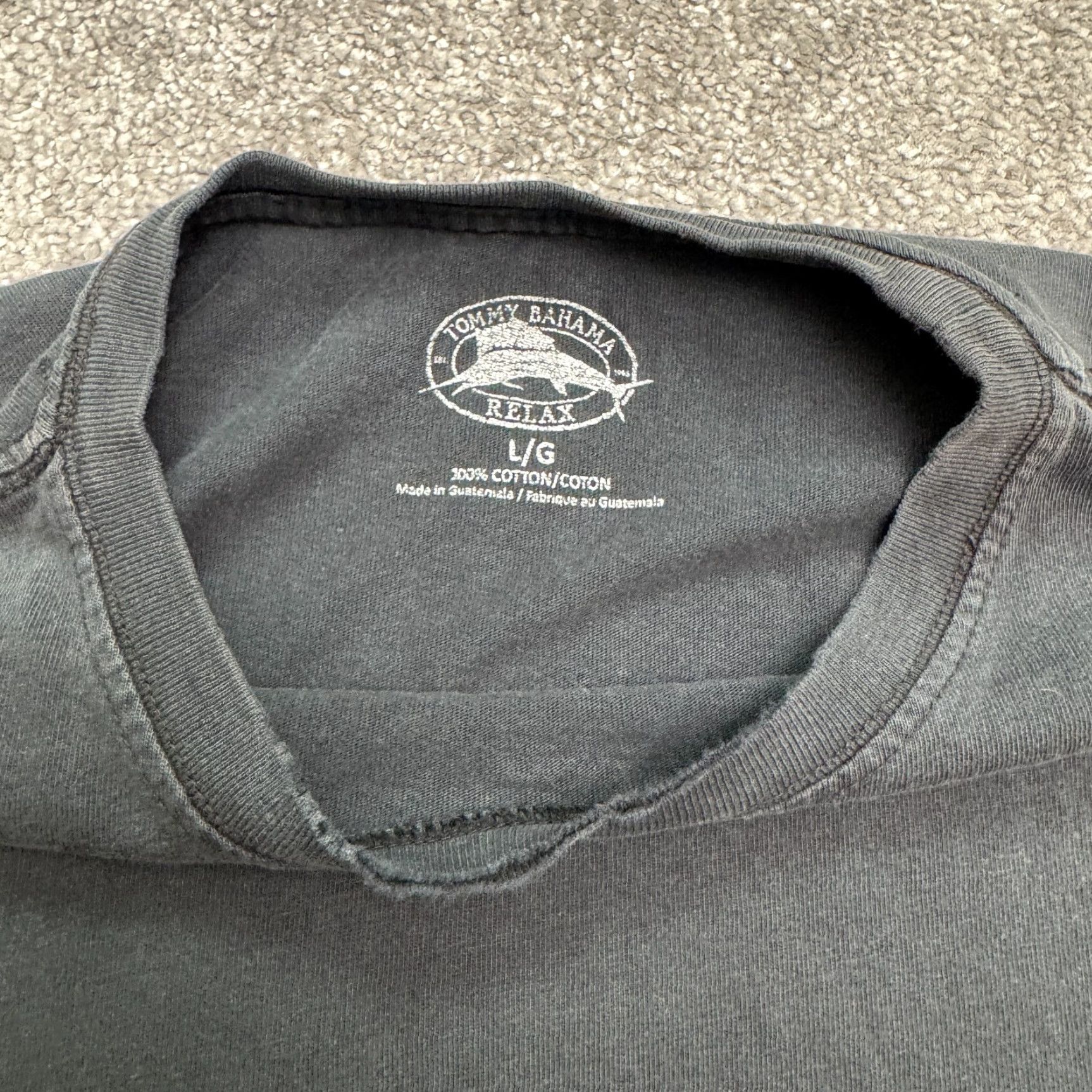 Tommy Bahama Tommy Bahama Shirt Men Large Black Short Sleeve Crew Neck Cotton Tee Logo Beach Outdoor Size US L / EU 52-54 / 3 - 6 Thumbnail