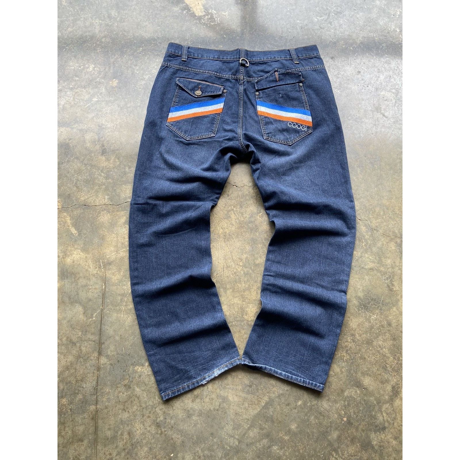 Coogi × Vintage Crazy Vintage Baggy Y2K Coogi Embroidered Blue Jeans 42x34 Size US 42 / EU 58 - 1 Thumbnail