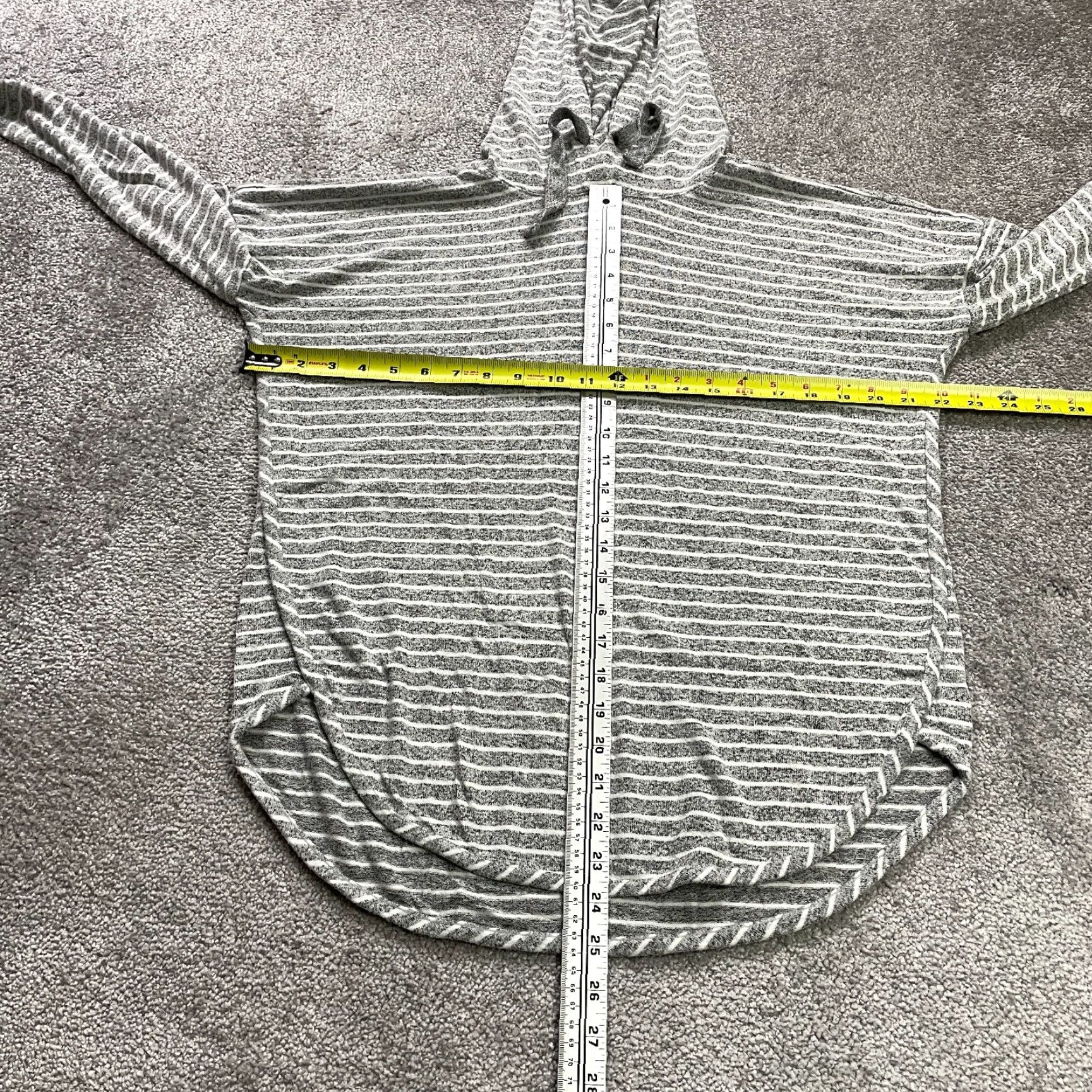 Alfani Alfani Intimates Hoodie Sweatshirt Womens Small Gray White Striped Sleepwear Size M / US 6-8 / IT 42-44 - 7 Thumbnail