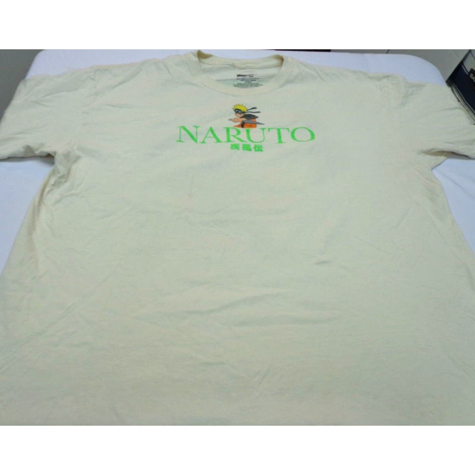 Vintage Naruto Shippuden Collection T-Shirt Men 2XL Cream Ivory 100% Cotton Graphic Print Crew Neck Short Sleeve Anime Naruto Size US XXL / EU 58 / 5 - 4 Thumbnail