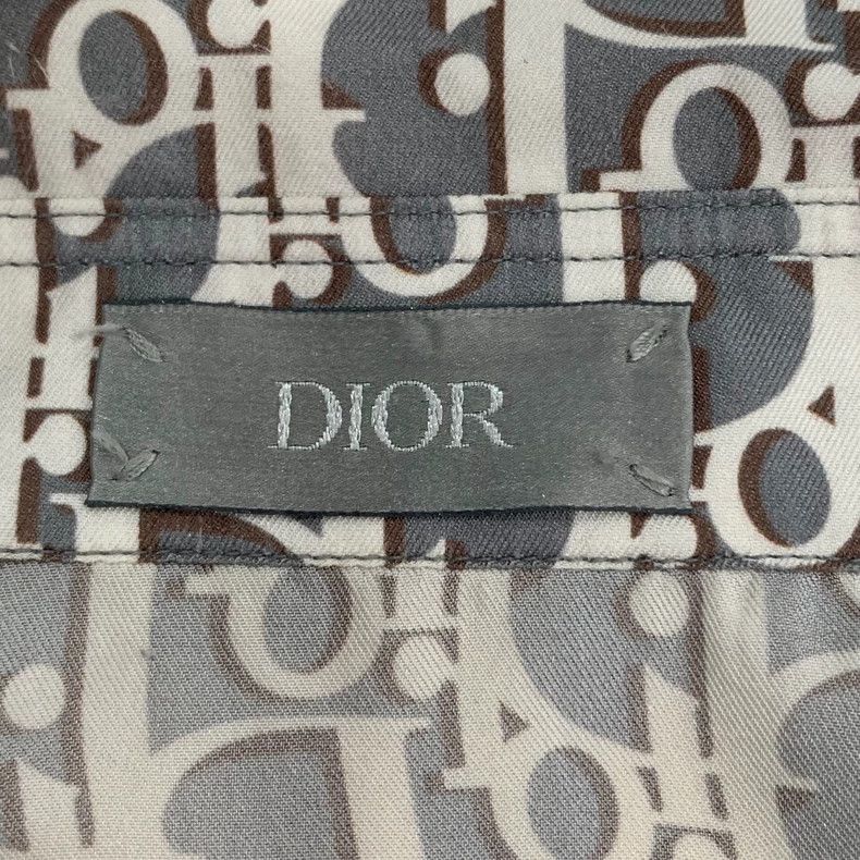 Dior Dior Size 39 Gray logo full print lapel single-breasted mul Size US XXS / EU 40 - 5 Thumbnail