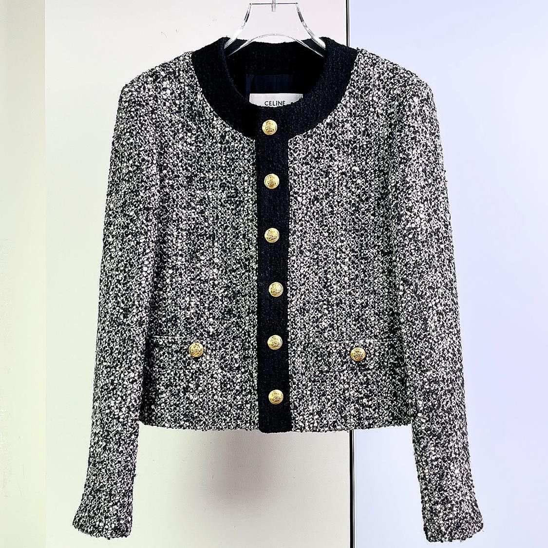 Celine Celine Tweed Button Up Jacket Size 34 Size XS / US 0-2 / IT 36-38 - 1 Thumbnail