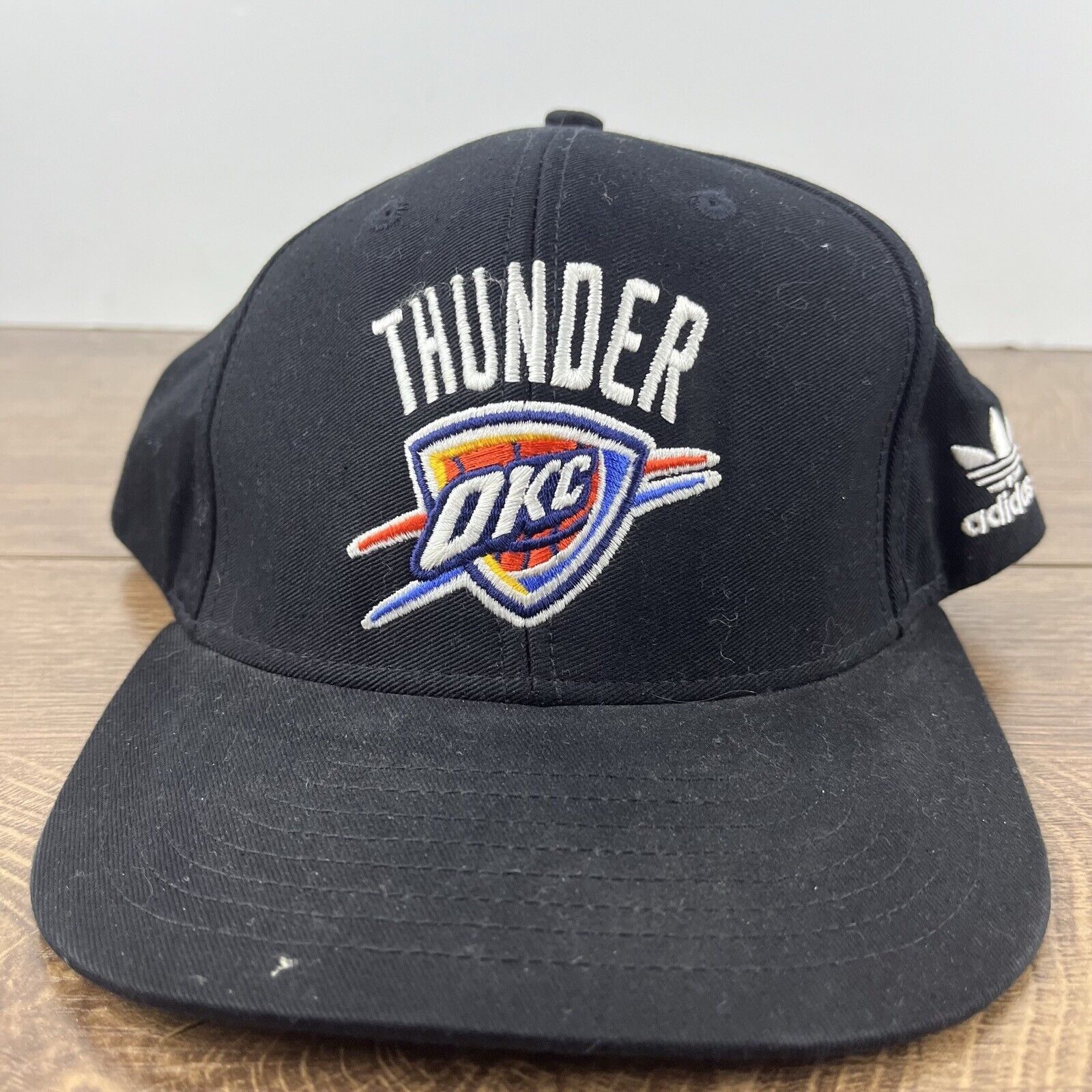 Adidas Oklahoma City Thunder Hat Adidas Snapback Black Cap Hat Adju Size ONE SIZE - 6 Thumbnail
