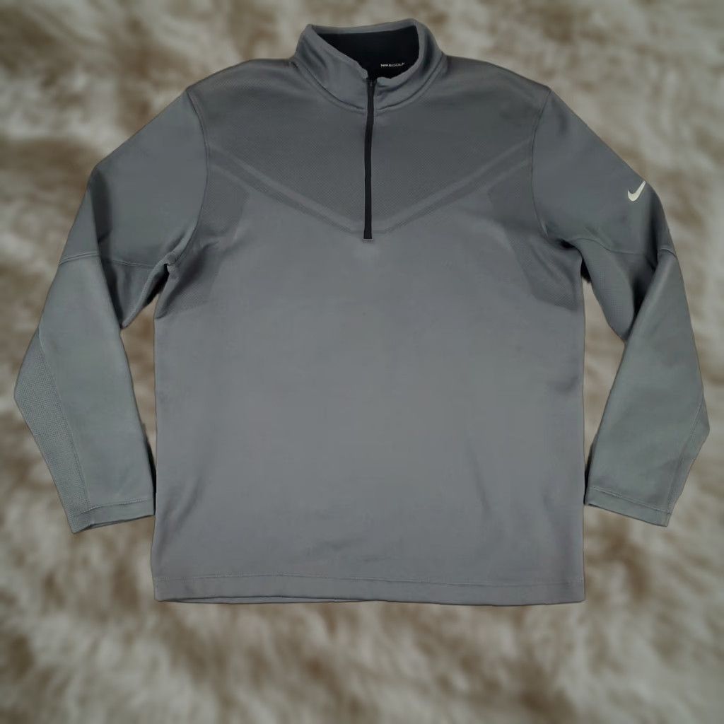 Nike Nike Sweatshirt Mens Large Gray 1/4 Zip Pullover Mock Neck Logo Swoosh Vintage No Size US L / EU 52-54 / 3 - 1 Thumbnail