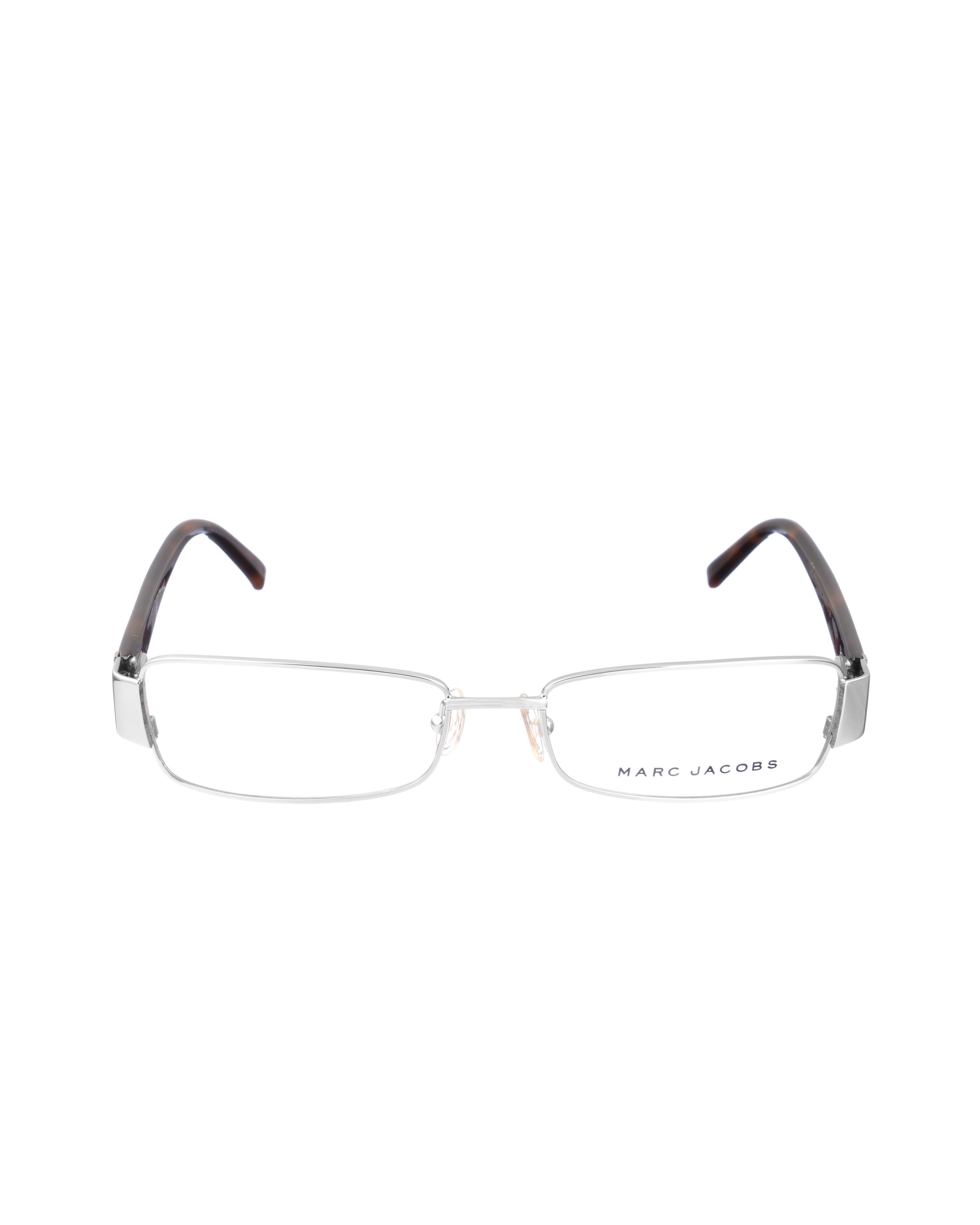 Marc Jacobs Marc Jacobs 00s Silver and Deep Brown Rectangular Glasses Size ONE SIZE - 1 Thumbnail