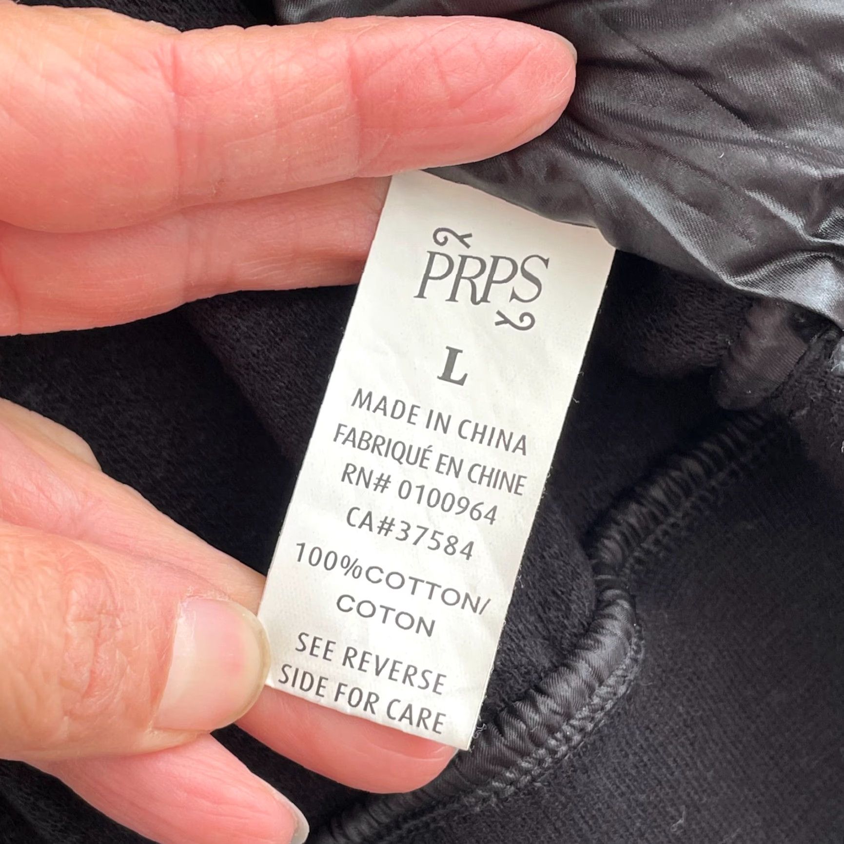 Prps PRPS Bomber Jacket Men L Black Zip Pockets Band Collar Designer Size US L / EU 52-54 / 3 - 3 Thumbnail