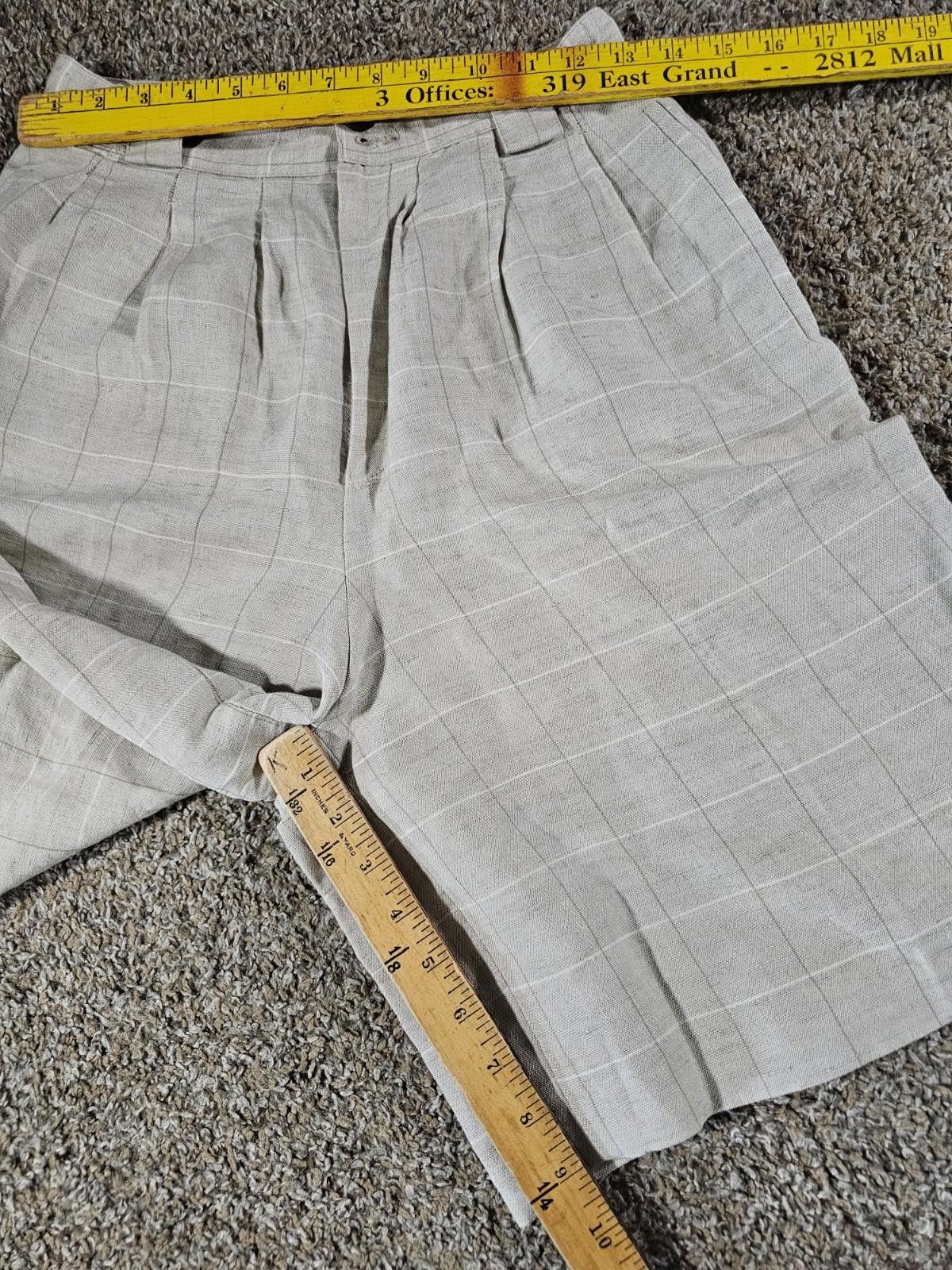 Designer Vtg Collectible Gold by Giorgio SantAngelo shorts linen 8 Size 30" / US 8 / IT 44 - 3 Thumbnail
