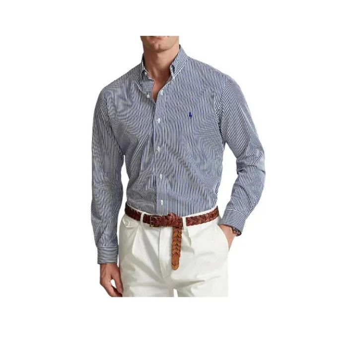 Polo Ralph Lauren Polo Ralph Lauren Men's Striped Long-Sleeve Shirt Size US XXL / EU 58 / 5 - 1 Thumbnail