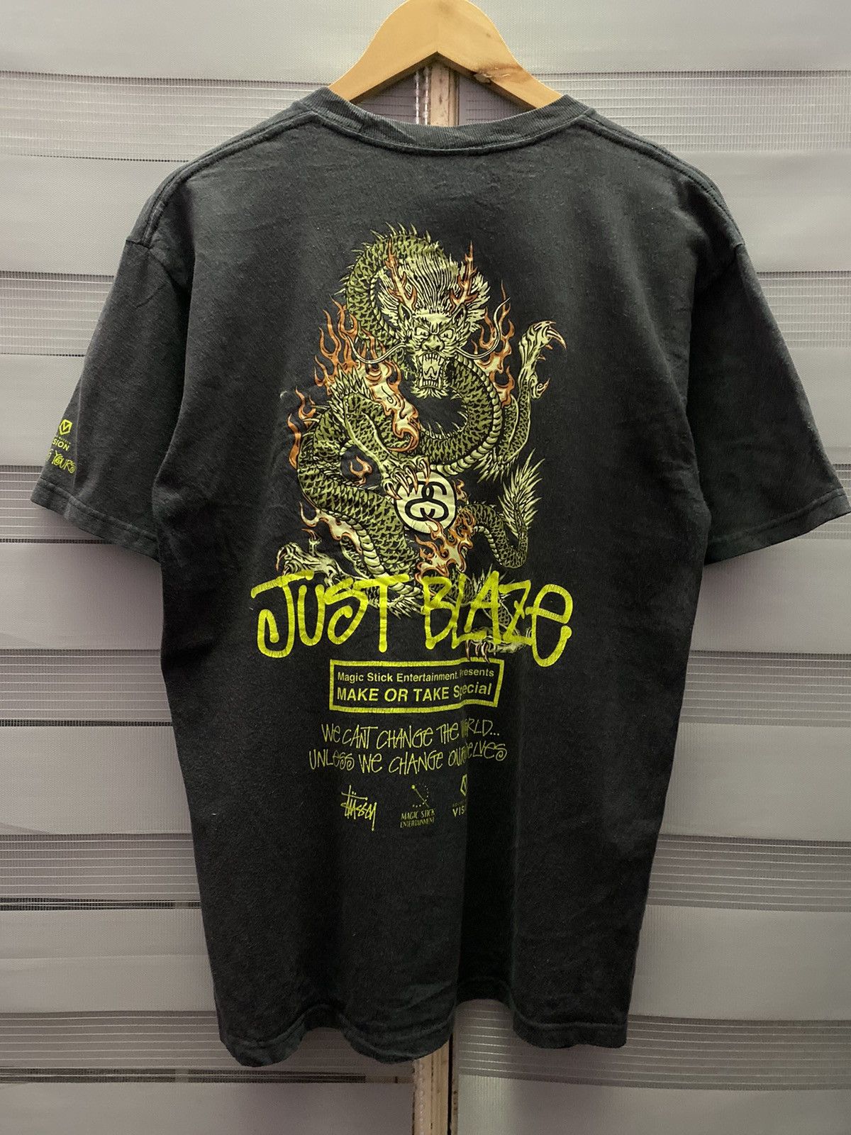 Stussy Vintage Stussy Dragon X Magic Stick X Just Blaze Backhit Tee Size US M / EU 48-50 / 2 - 1 Thumbnail