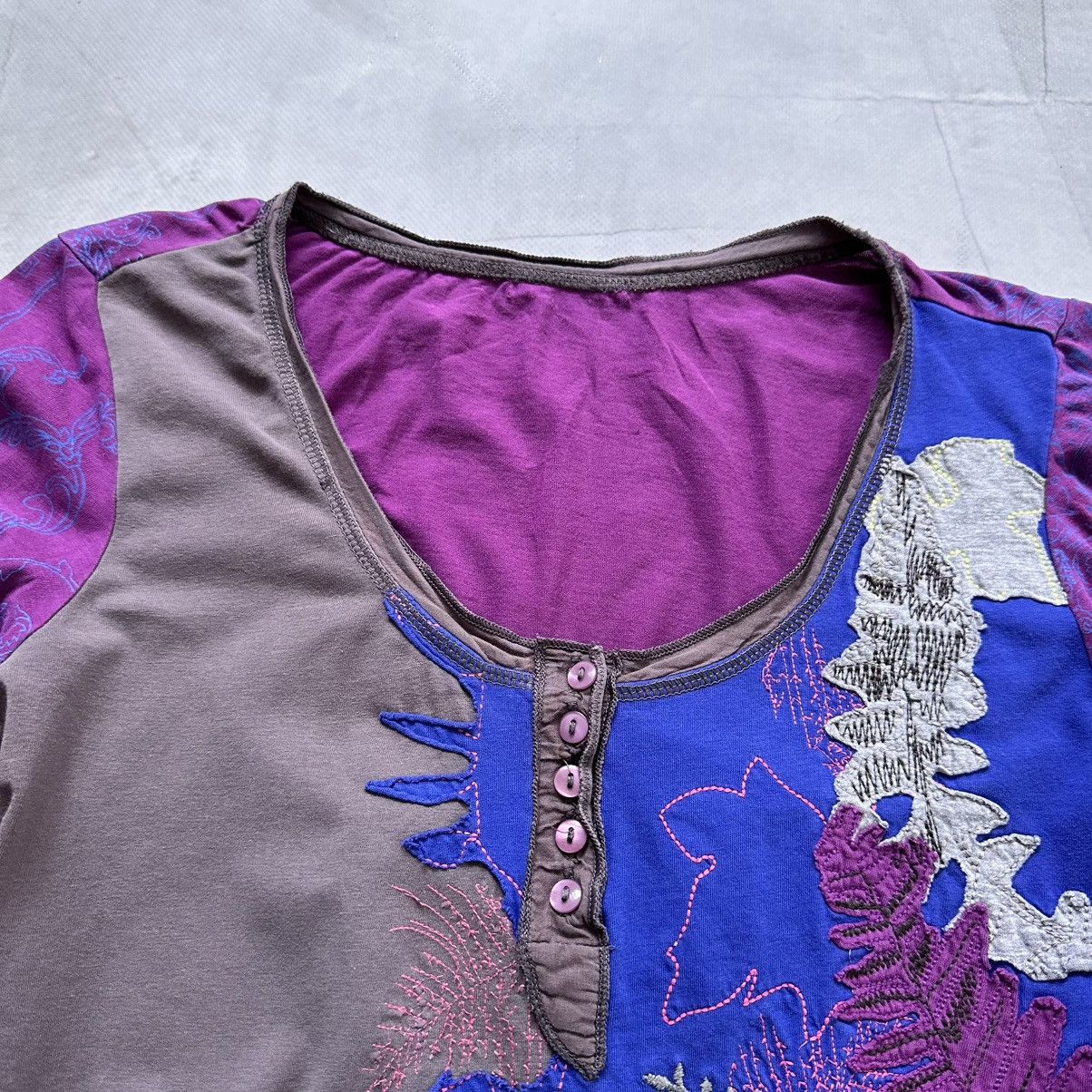Hysteric Glamour × Undercover Y2K Floral Patchwork Top Long Sleeve Hysteric Glamour Style Size S / US 4 / IT 40 - 4 Thumbnail