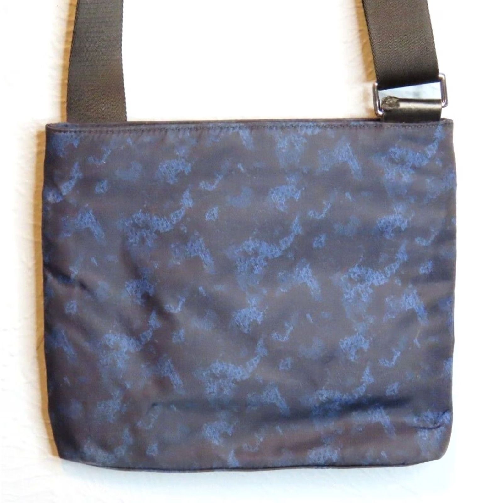 Michael Kors Michael Kors Crossbody Bag Women Medium Blue Black Canvas Detachable Strap Adjustable Tear Spots Wear 9x11x8 MK Size ONE SIZE - 4 Thumbnail