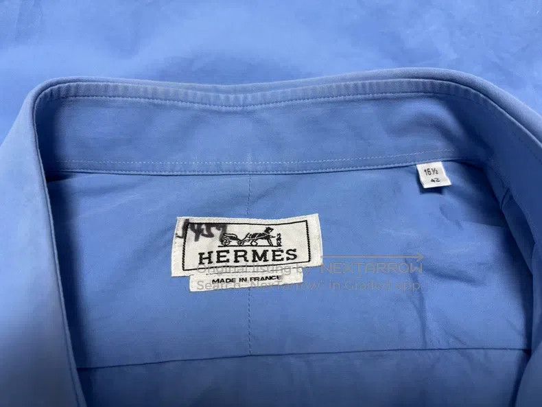 Hermes size 42 Blue Dress Shirt