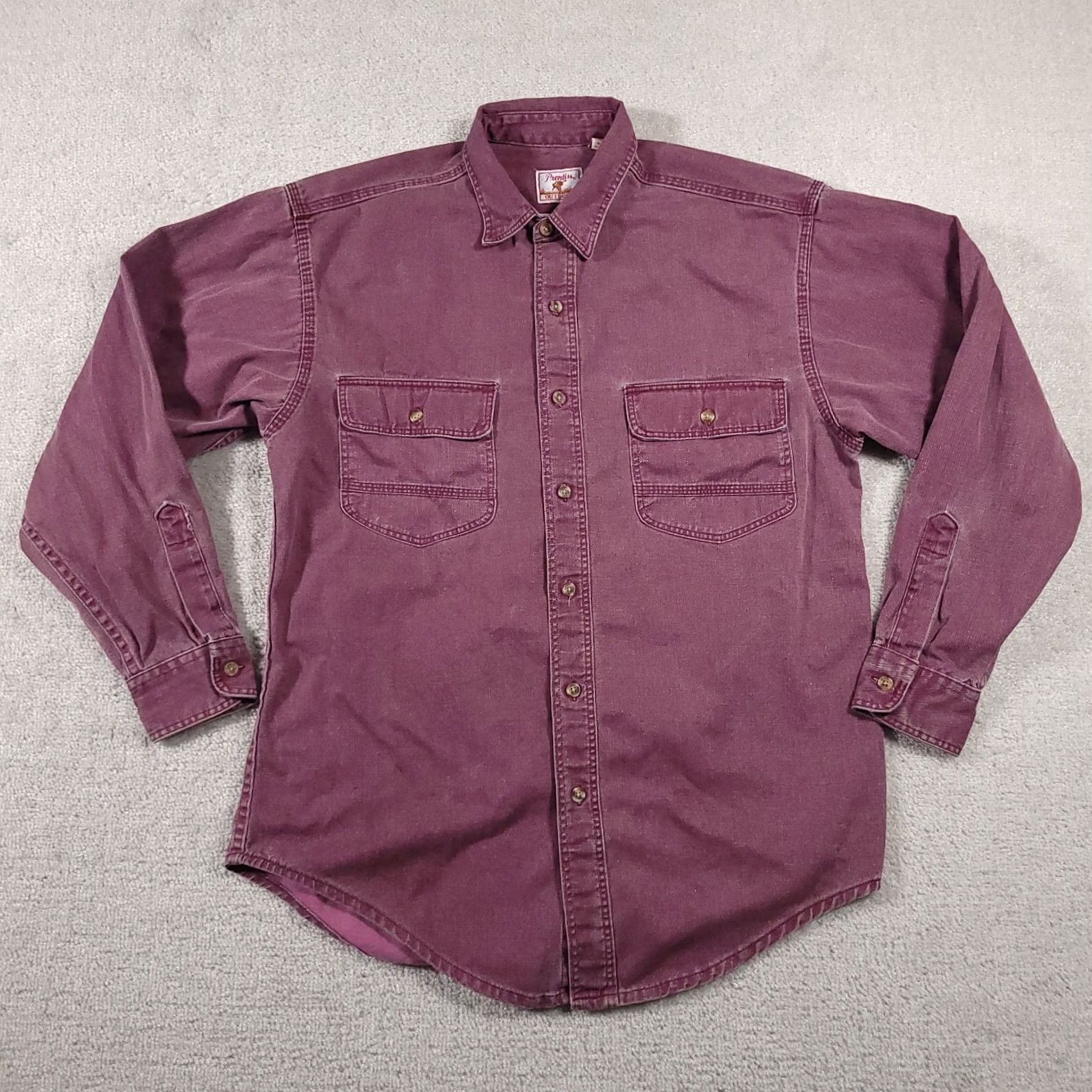 Denime VINTAGE Prentiss Outdoors Button Up Long Sleeve Shirt Mens Medium Red Denim USA Made Size US M / EU 48-50 / 2 - 2 Thumbnail