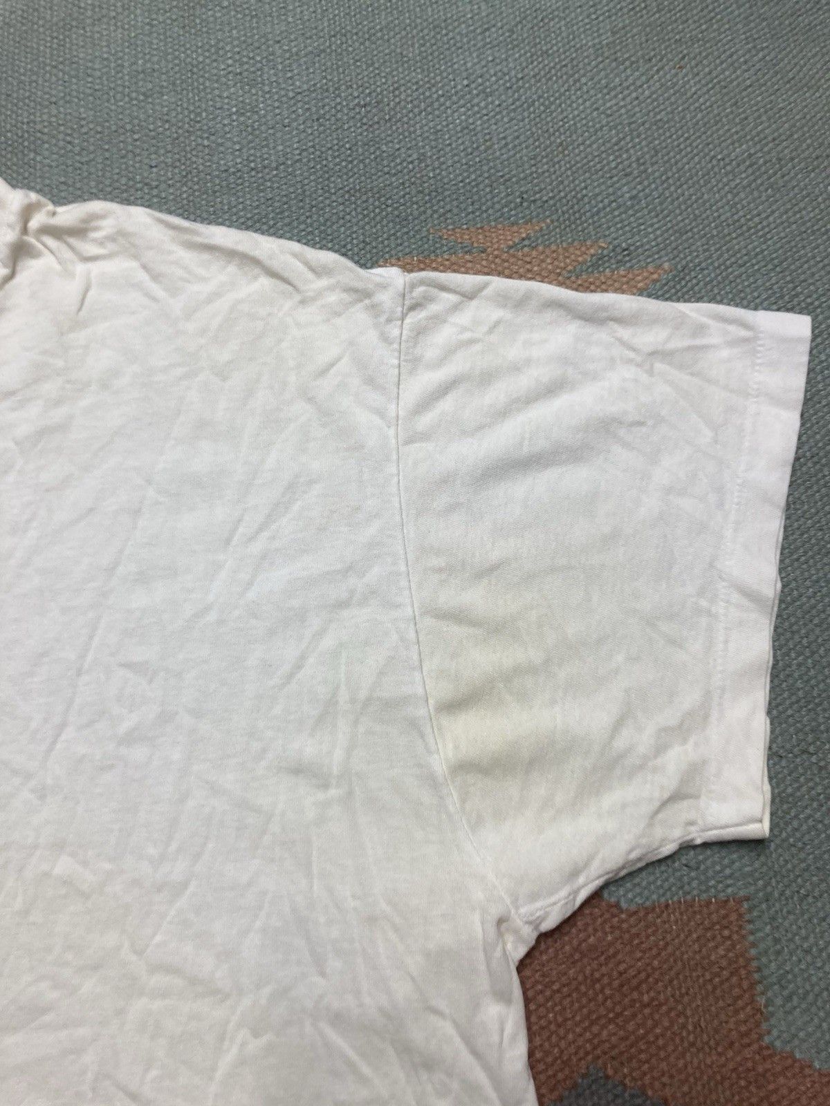 Vintage Vtg blank white t shirt Hanes soft cotton single stitch XL Size US XL / EU 56 / 4 - 2 Thumbnail