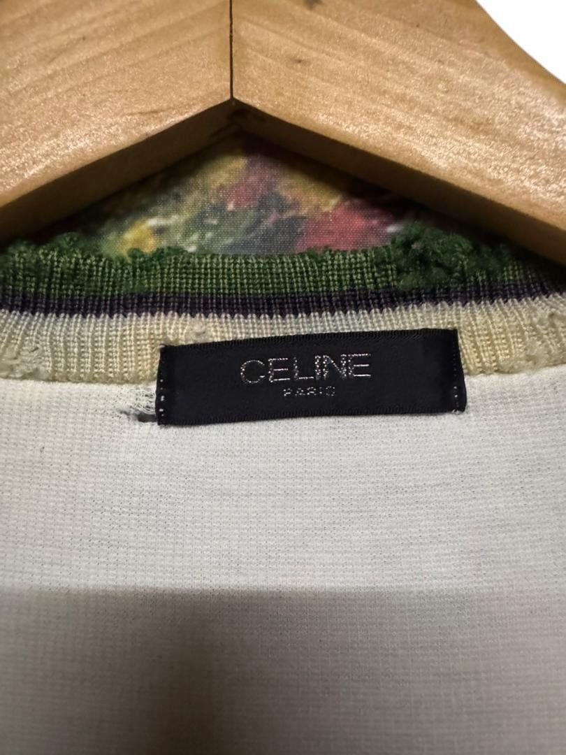 Celine Vtg🔥Celine Paris Ripped Pullover Sweatshirt Embossed Logo Size US L / EU 52-54 / 3 - 10 Thumbnail