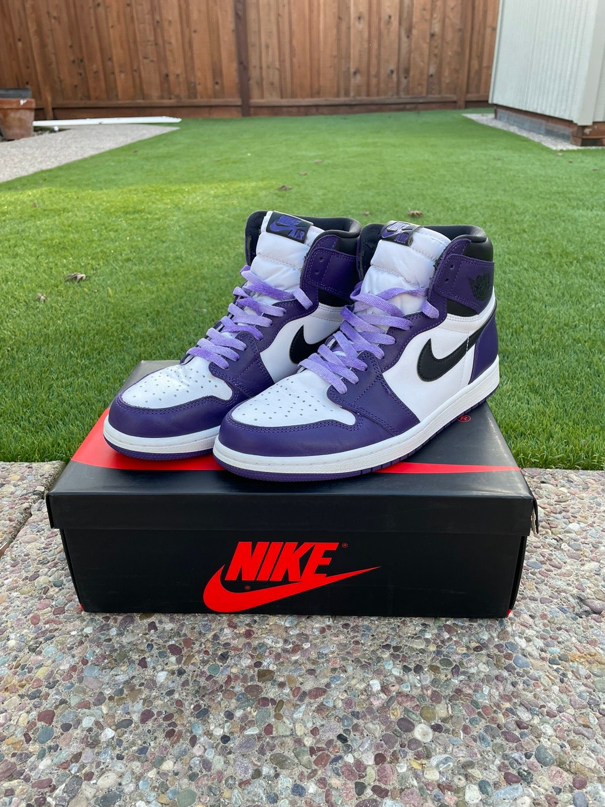 Pre-owned Jordan Nike Jordan 1 High Court Purple Shoes